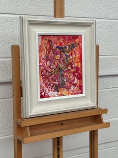Colourful Abstract Flowers using Pinks & Yellows by Contemporary British Artist