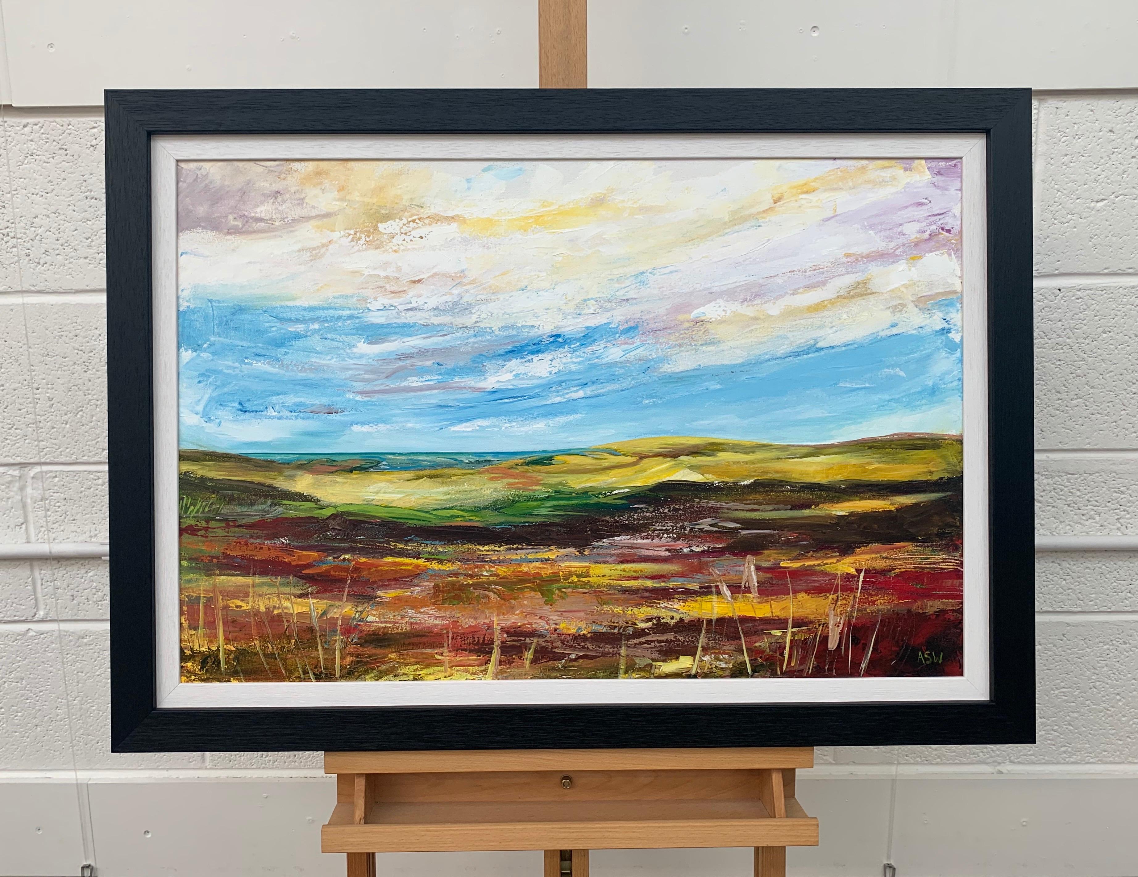 Colourful Abstract Landscape Painting of the English Countryside by Leading Contemporary British Artist, Angela Wakefield 

Art measures 30 x 20 inches
Frame measure 35 x 25 inches 

Angela Wakefield has twice been on the front cover of ‘Art of