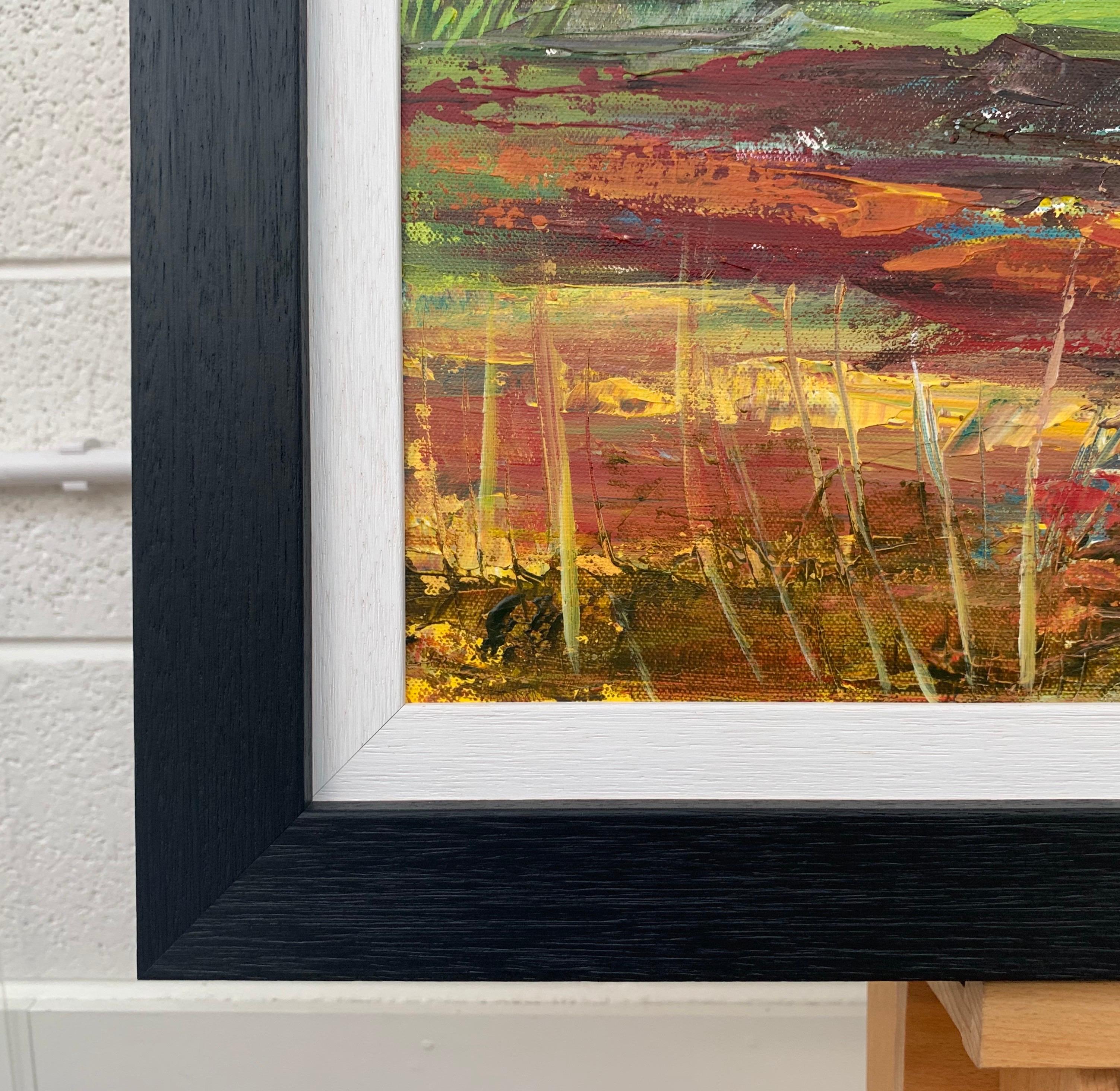 Pintura Abstracta y Colorida de Paisaje de la Campiña Inglesa Artista Contemporáneo en venta 4