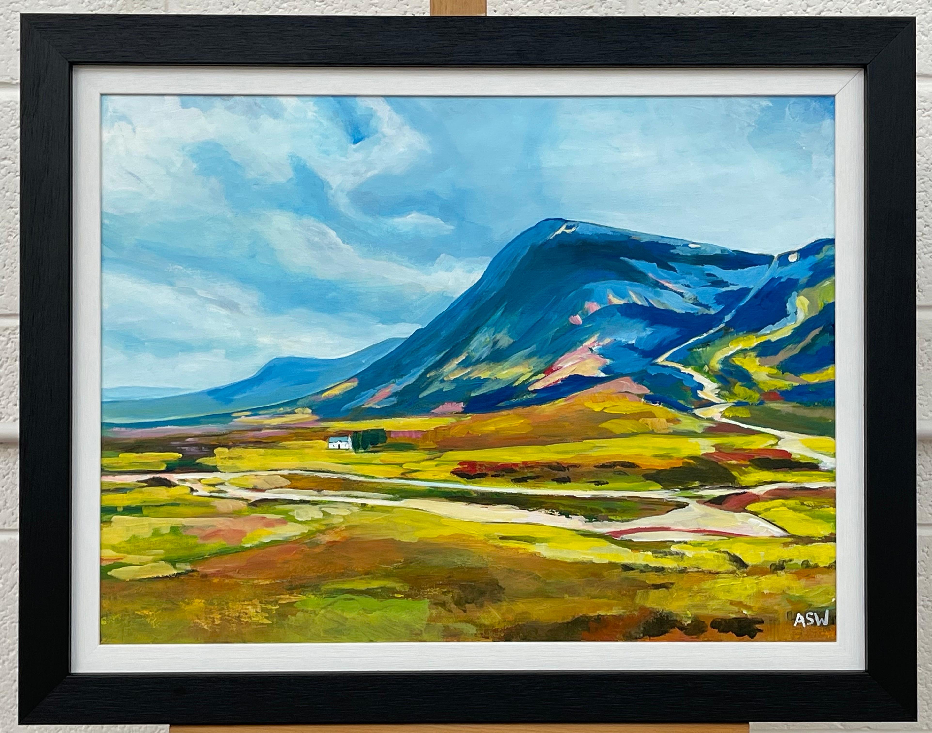 Colourful Abstract Landscape Painting of Scottish Highlands Contemporary Artist For Sale 5