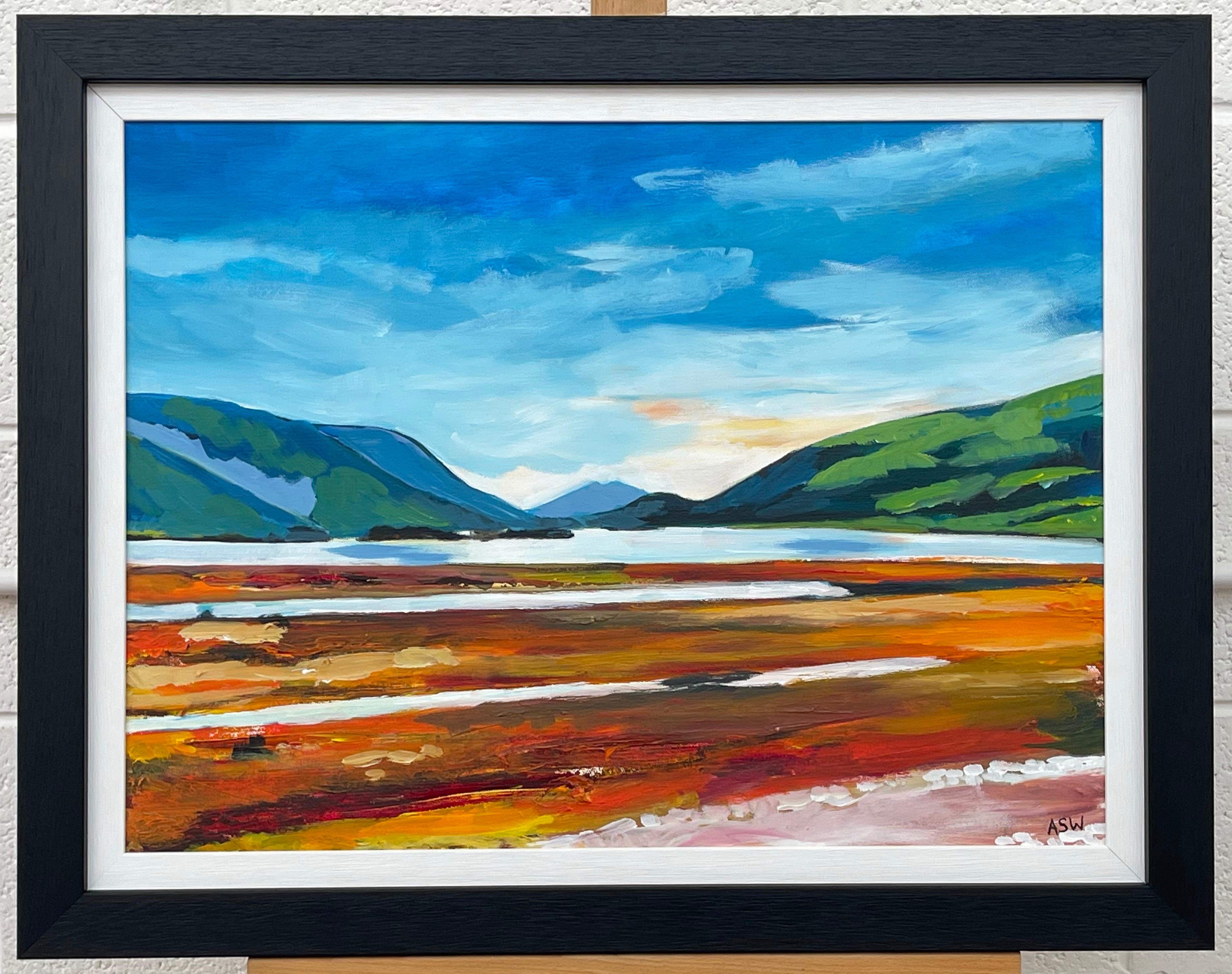 Colourful Abstract Landscape Painting of Scottish Highlands Contemporary Artist For Sale 8