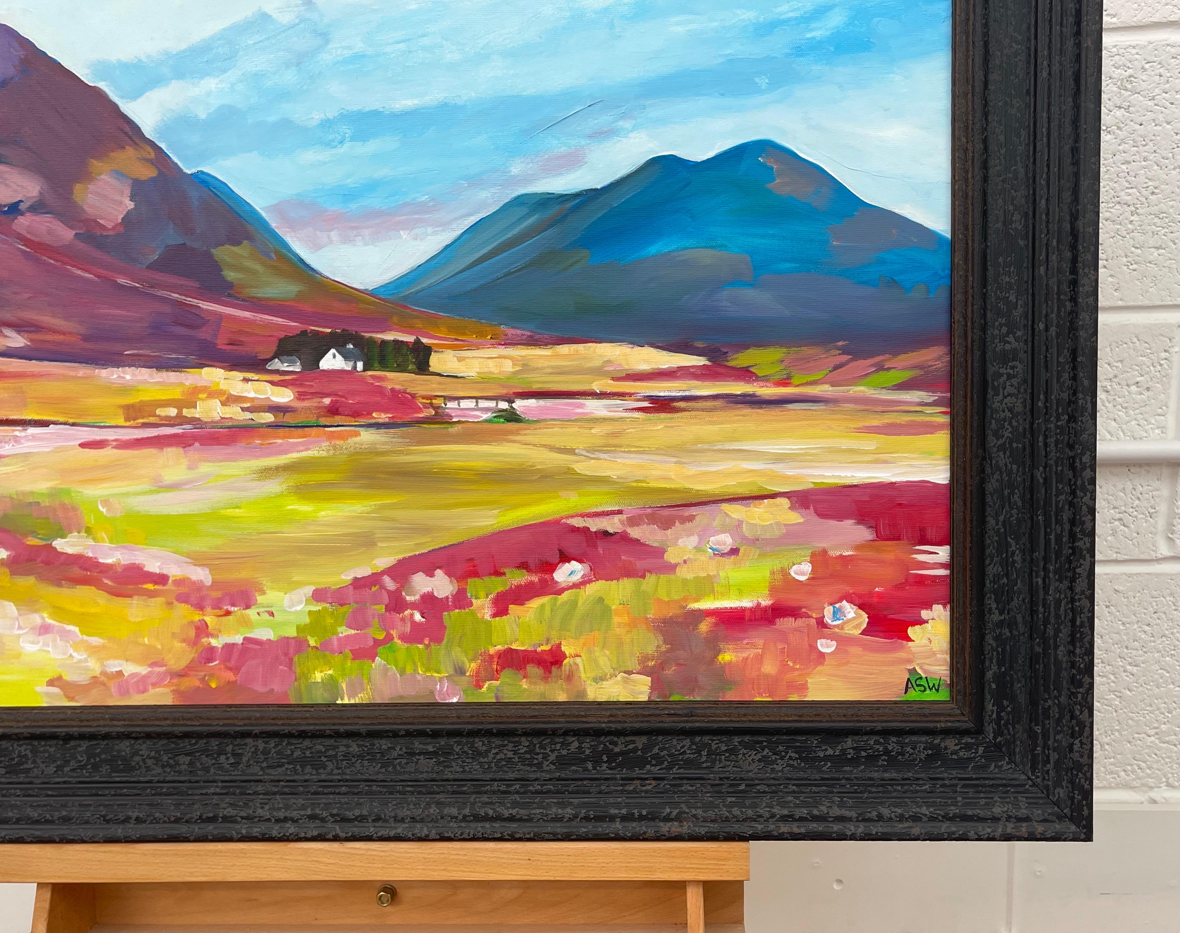 Colourful Abstract Landscape Painting of Scottish Highlands Contemporary Artist For Sale 5