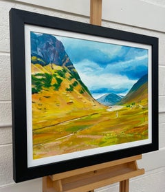 Colourful Abstract Landscape Painting of Scottish Highlands Contemporary Artist