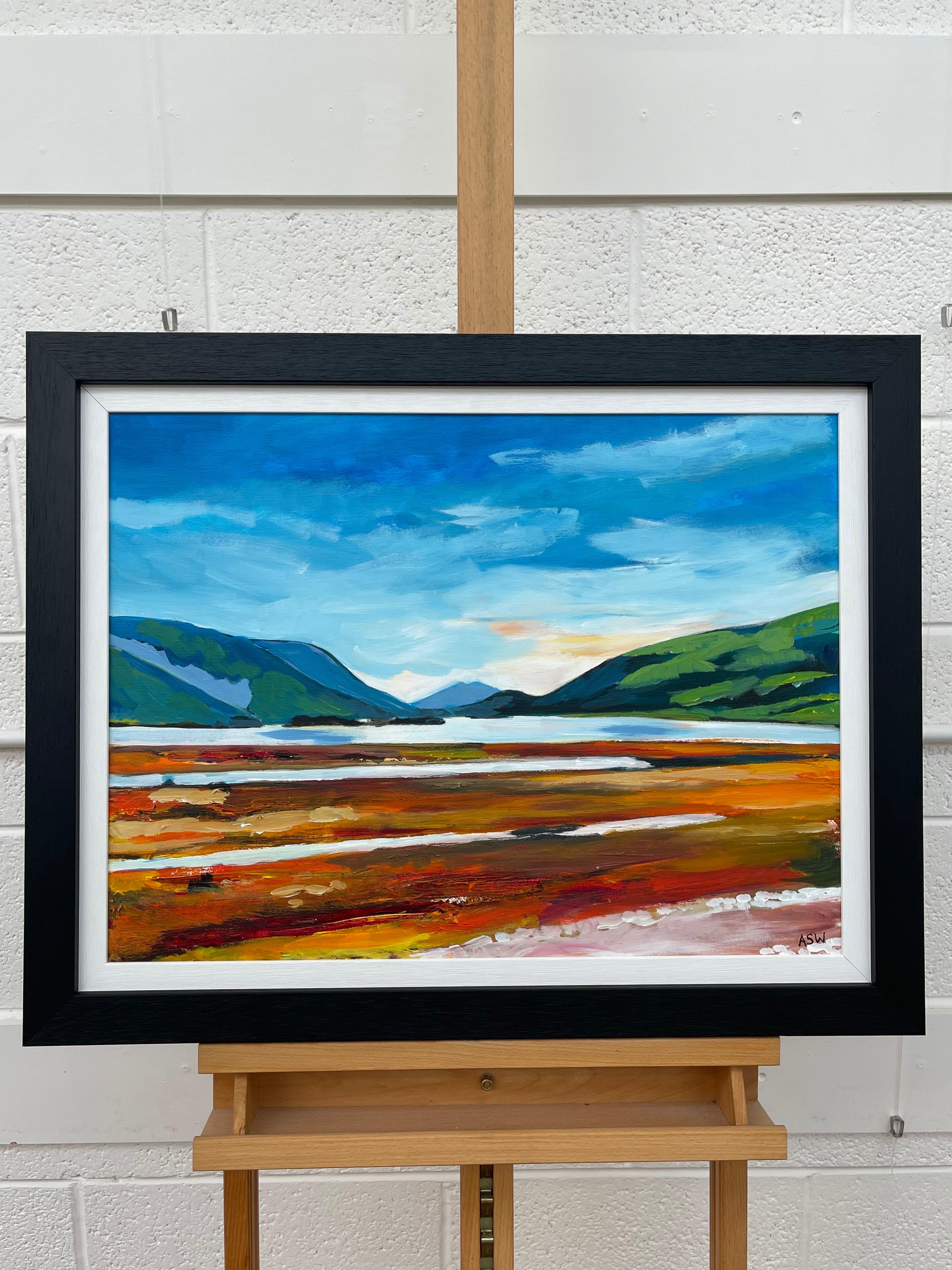 Colourful Abstract Landscape Painting of Glencoe in the Scottish Highlands by Leading Contemporary British Artist, Angela Wakefield 

Art measures 24 x 18 inches 
Frame measure 29 x 23 inches 

Angela Wakefield has twice been on the front cover of