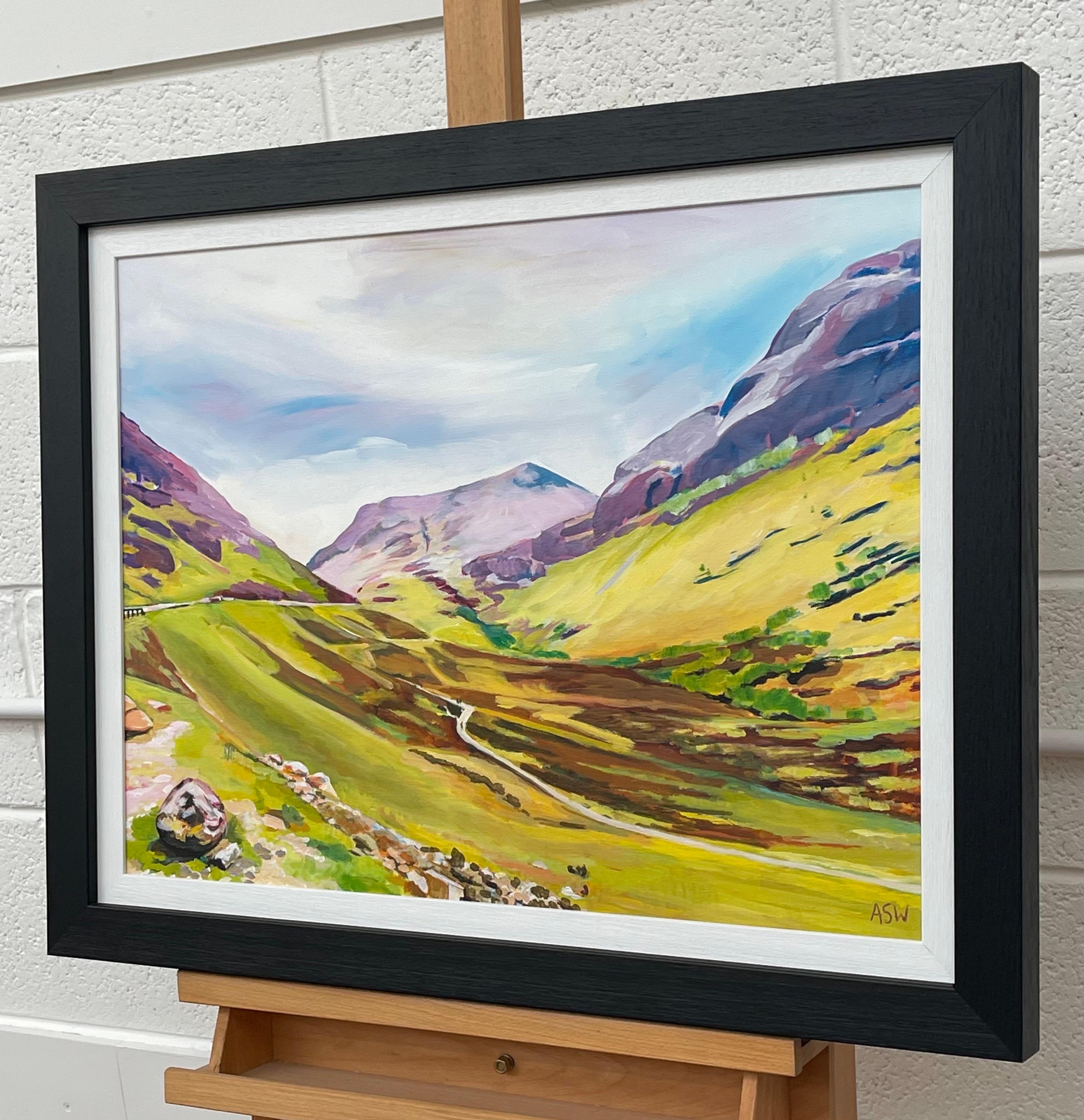 Peinture de paysage abstrait et colorée d'un artiste contemporain des Highlands écossais en vente 2