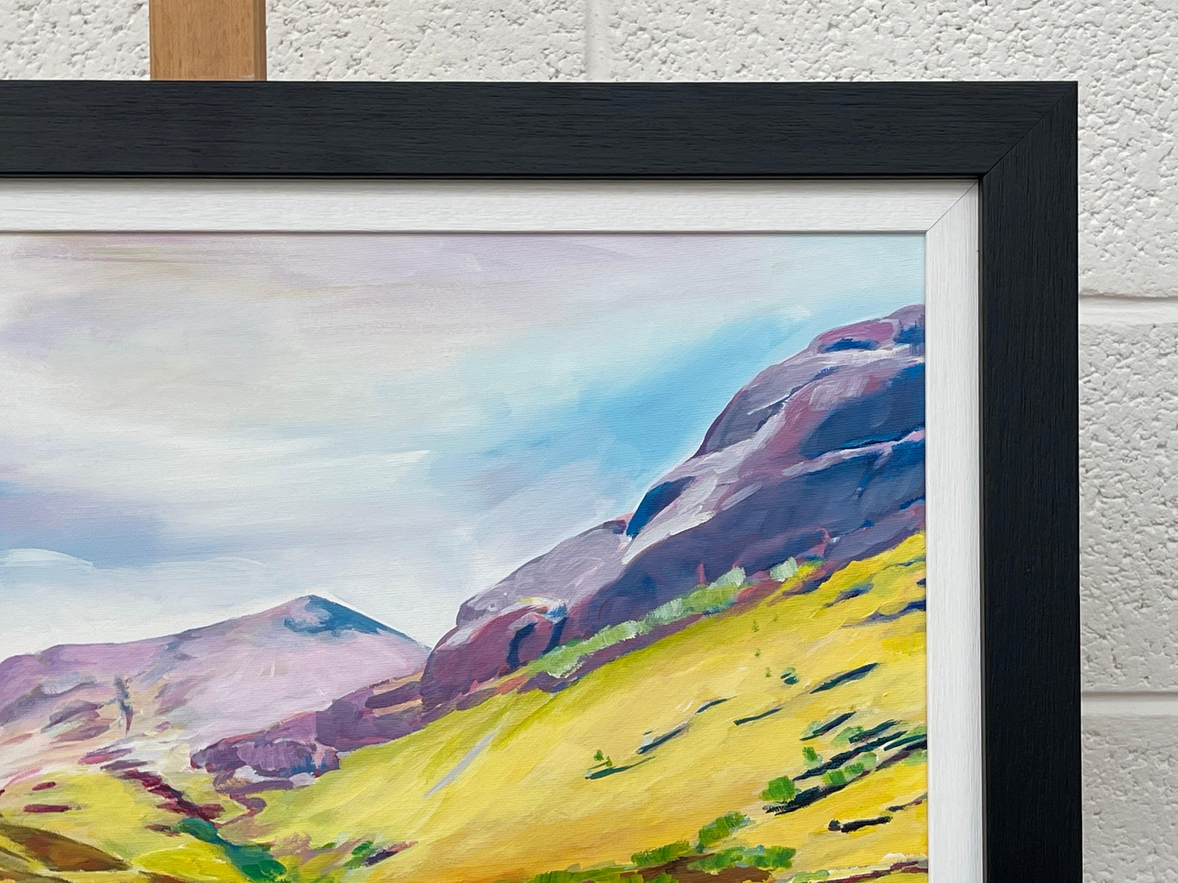 Peinture de paysage abstrait et colorée d'un artiste contemporain des Highlands écossais en vente 5