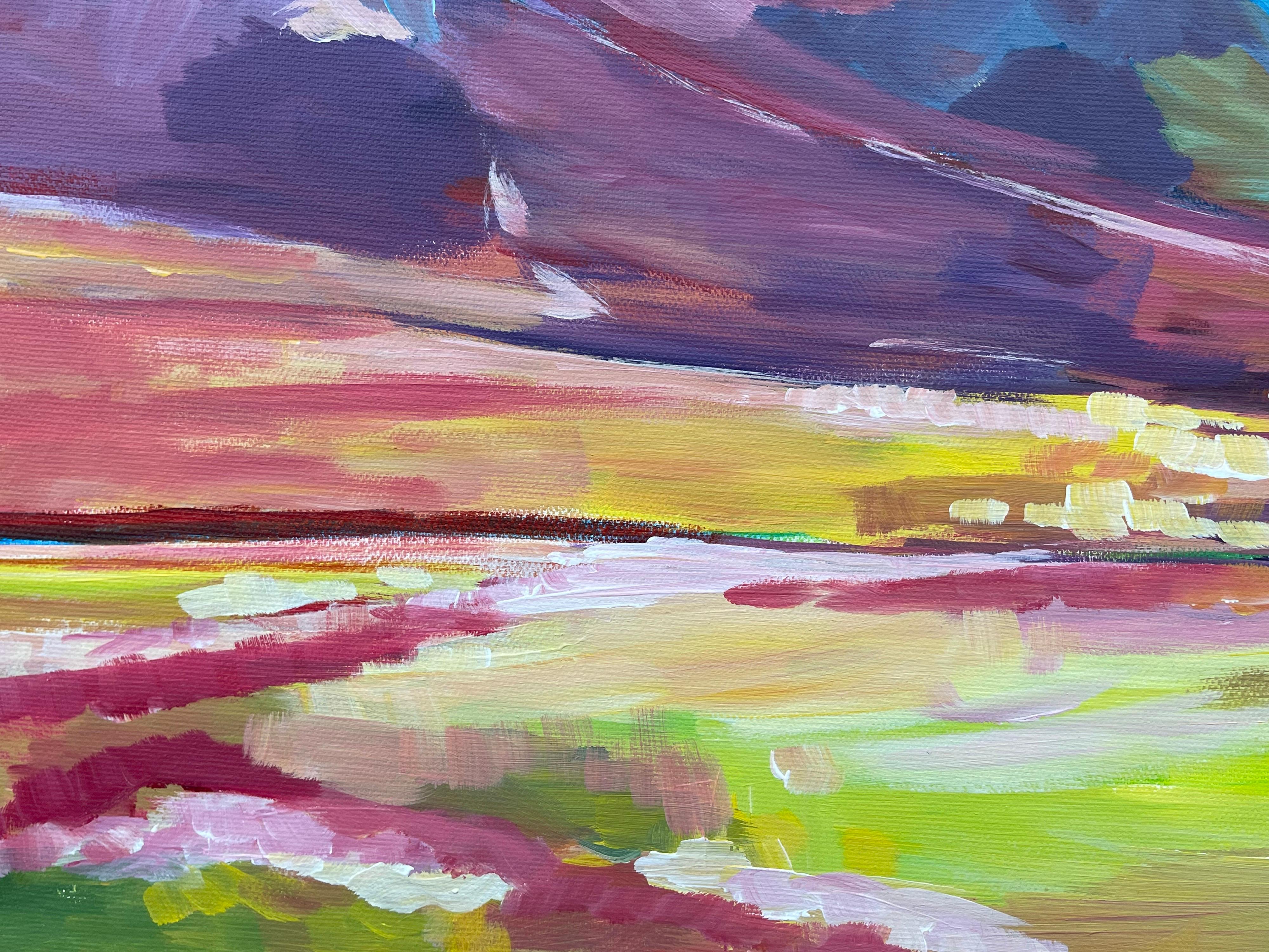 Colourful Abstract Landscape Painting of Scottish Highlands Contemporary Artist For Sale 2