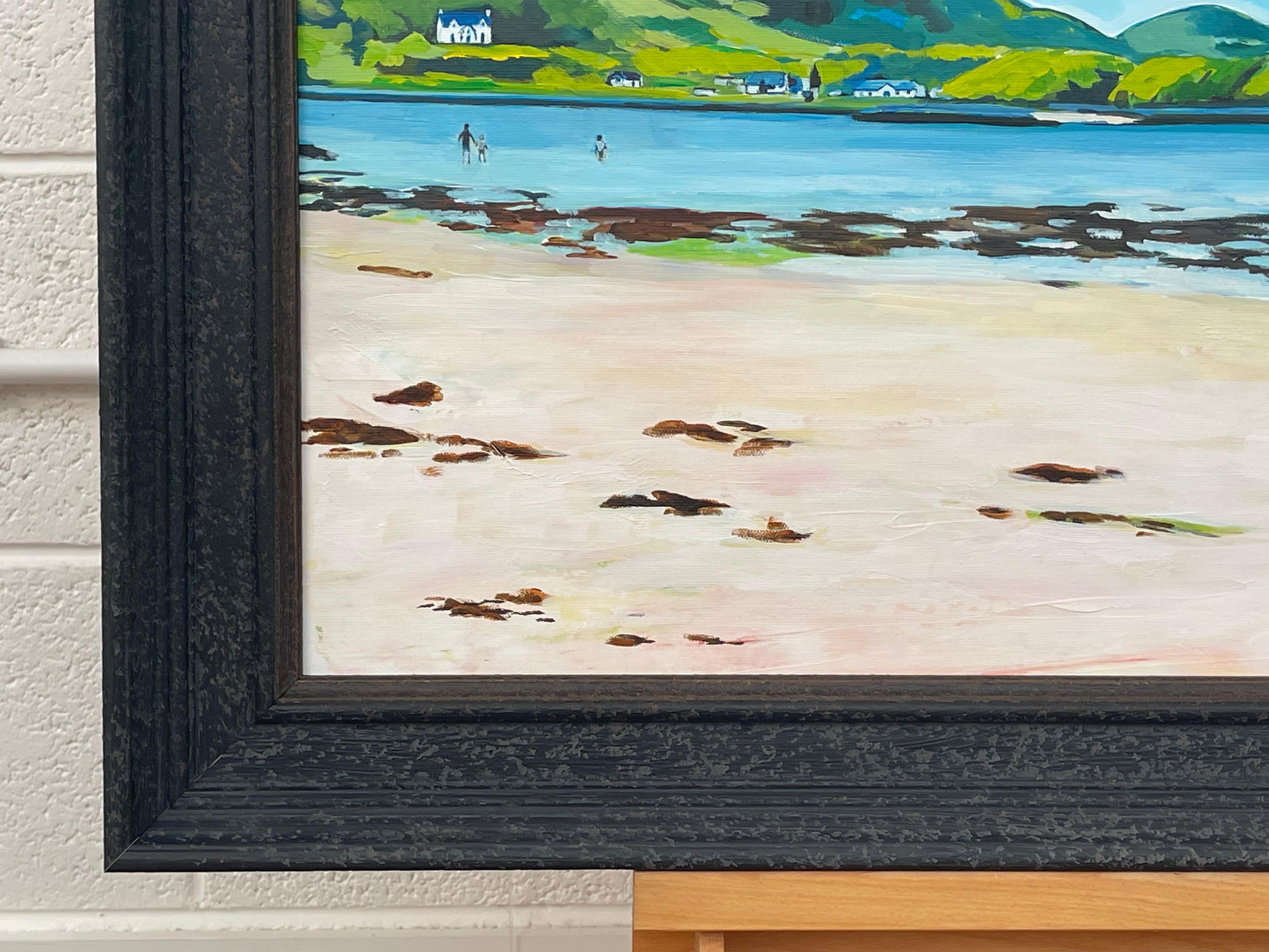 White Sandy Beach near Isle of Skye in Scottish Highlands by Contemporary Artist For Sale 1
