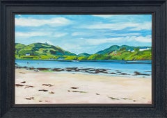 White Sandy Beach near Isle of Skye in Scottish Highlands by Contemporary Artist