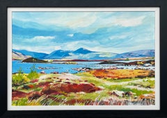 Colourful Abstract Landscape Painting of Scottish Highlands Contemporary Artist