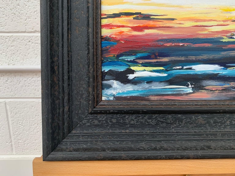 Colourful Abstract Seascape Sunset Study by Leading Contemporary British Artist For Sale 2