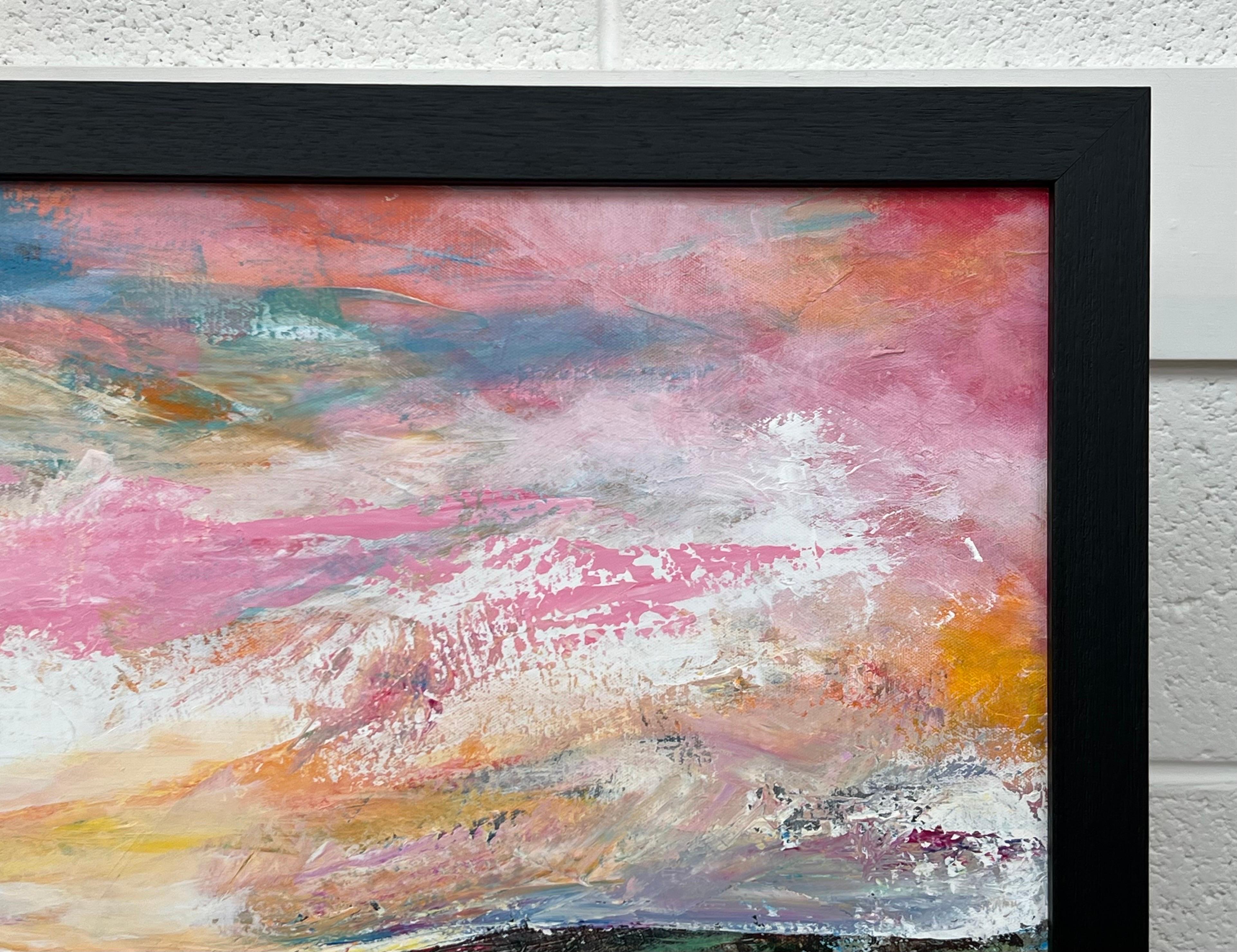 Colourful Expressive Abstract Landscape Painting by Contemporary British Artist For Sale 2