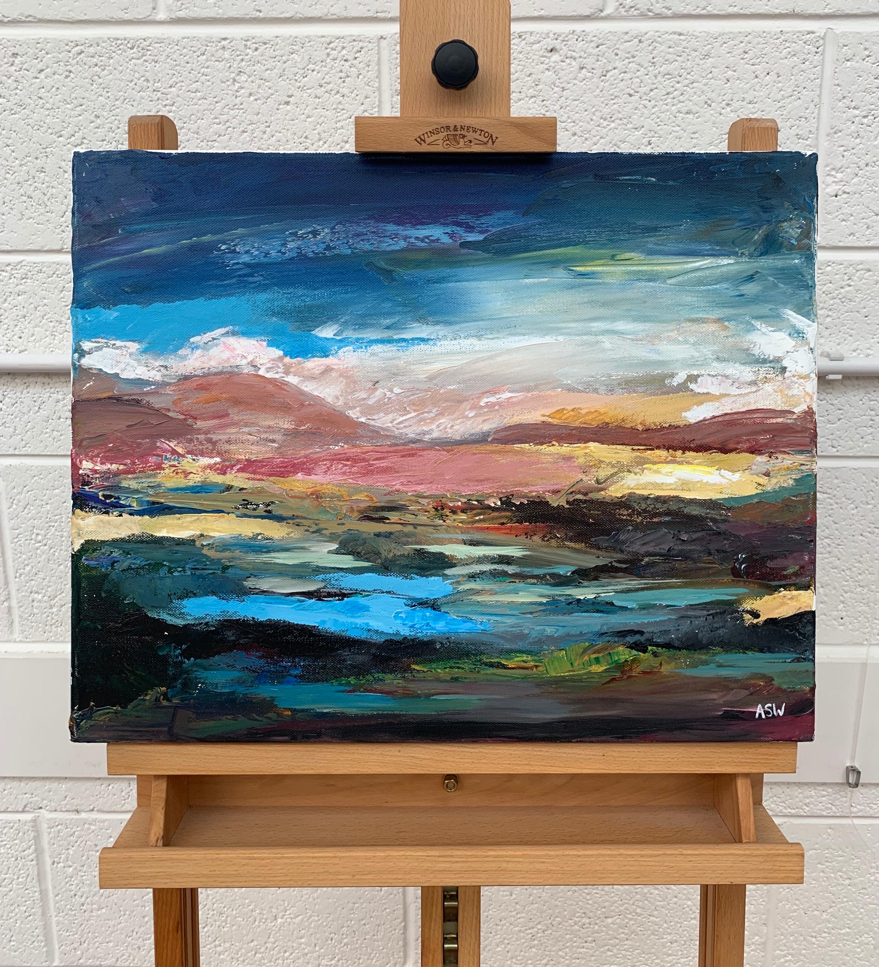 Colourful Expressive Abstract Mountain Landscape Scene by Contemporary British Artist

Art measures 20 x 16 inches
Frame measures 25 x 21 inches

Angela Wakefield has twice been on the front cover of ‘Art of England’ and featured in ARTnews,