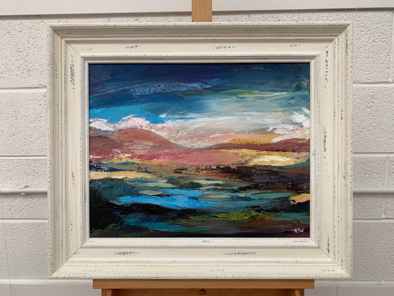 Angela Wakefield - Colourful Expressive Abstract Mountain Landscape By Contemporary British Artist For Sale At 1Stdibs