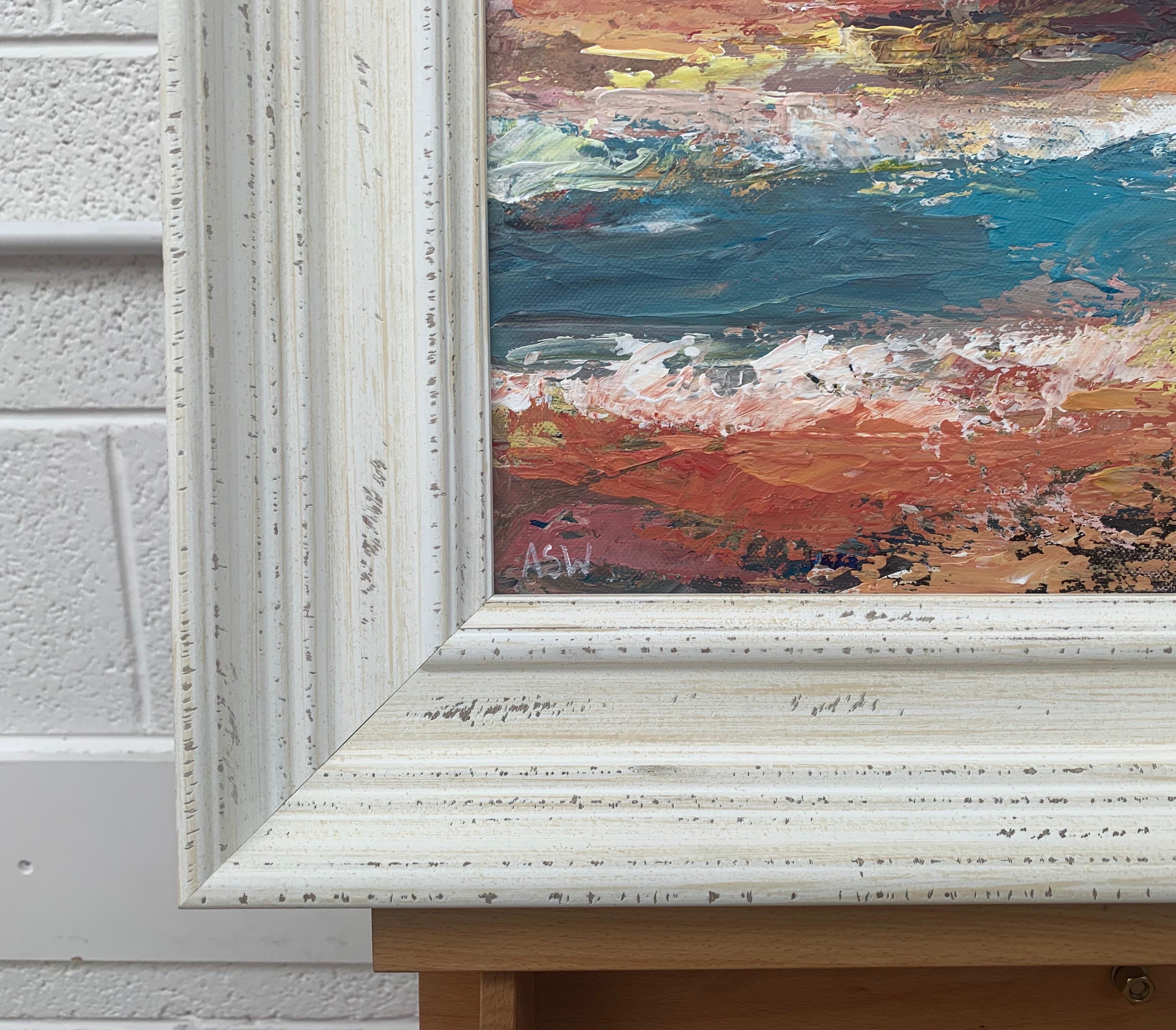 Colorido y expresivo paisaje fluvial abstracto de un artista británico contemporáneo en venta 1