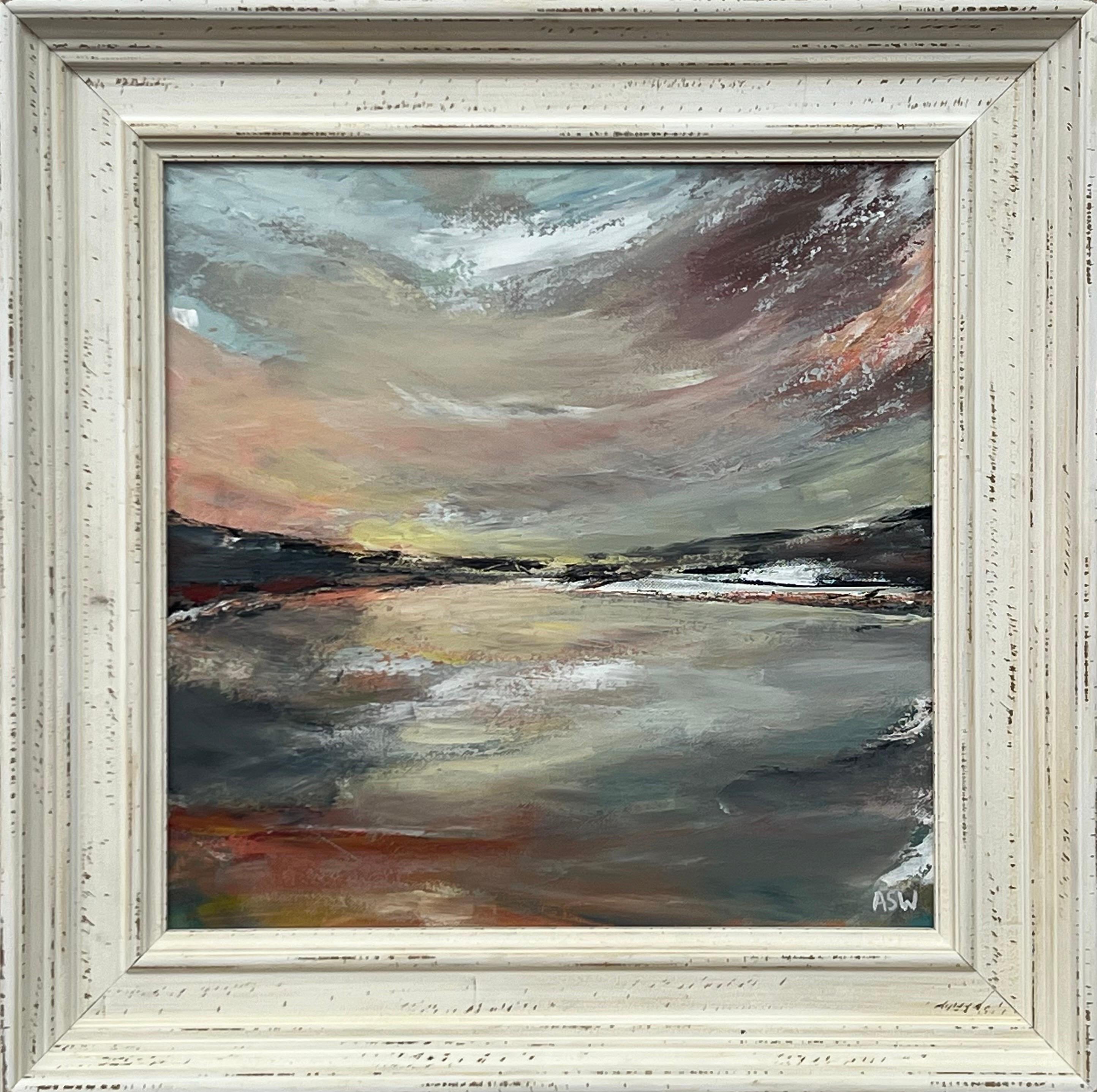 Colorato ed espressivo paesaggio marino astratto realizzato da un artista britannico contemporaneo in vendita 6
