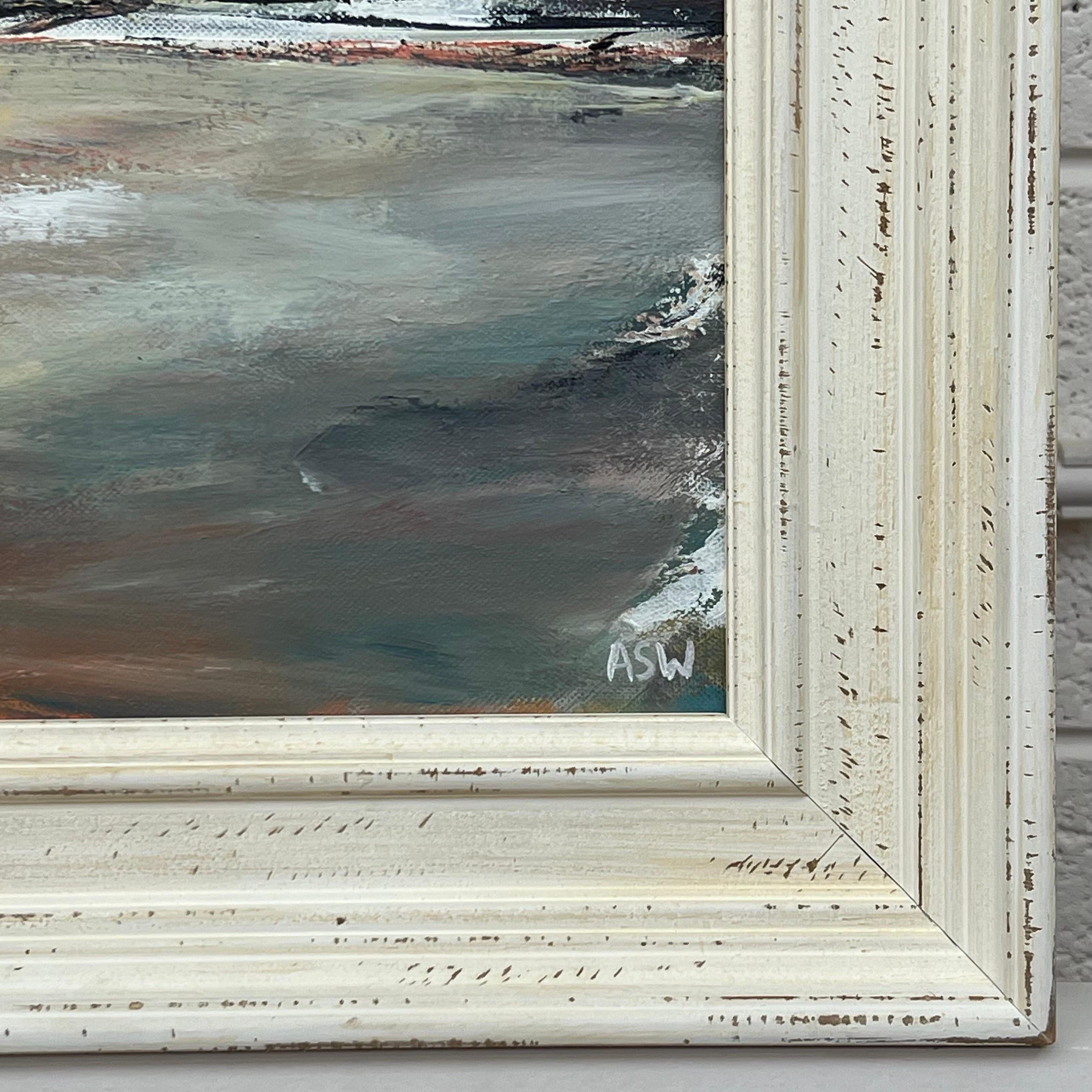 Colorato ed espressivo paesaggio marino astratto realizzato da un artista britannico contemporaneo in vendita 1
