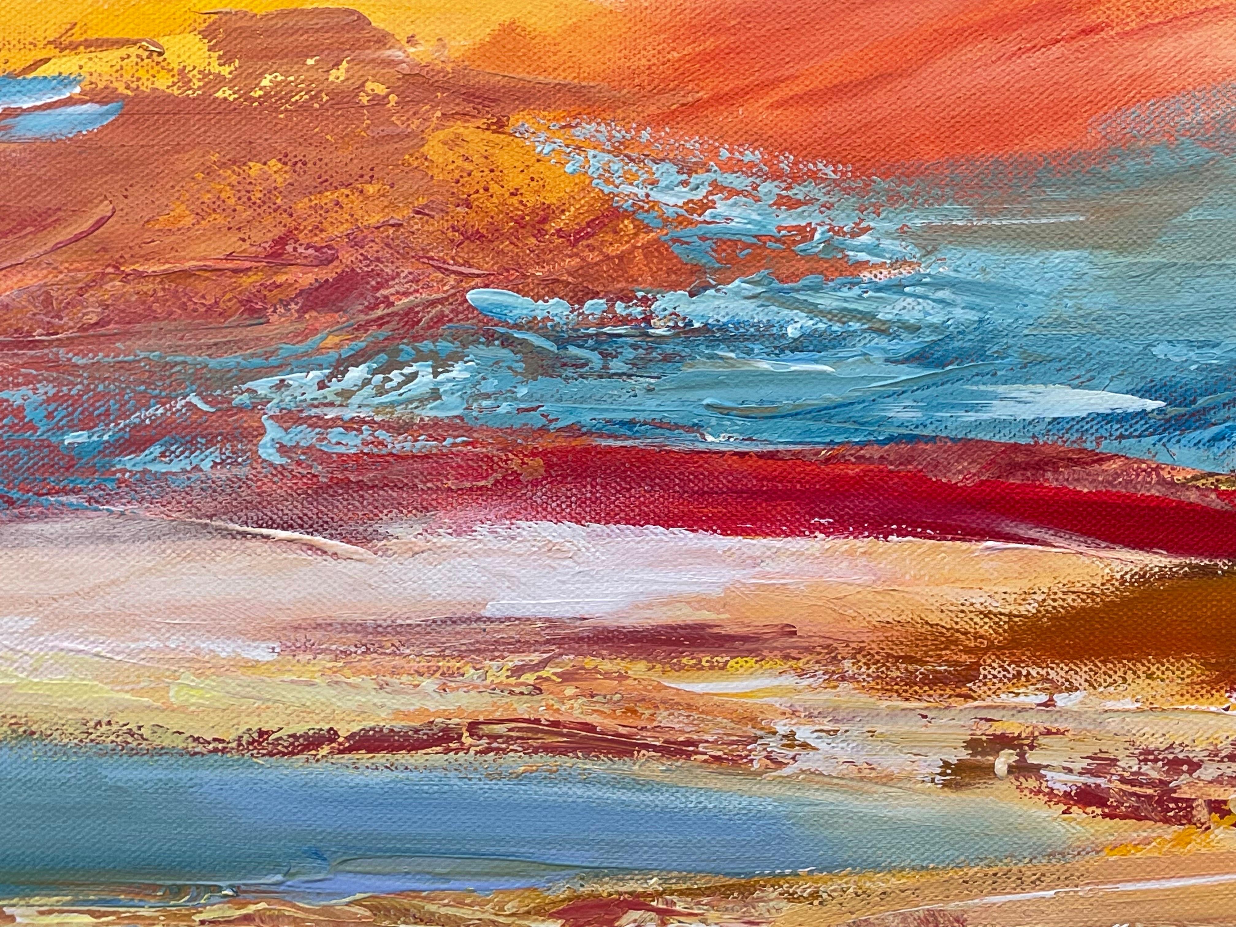 Paesaggio astratto impressionista colorato di un artista britannico contemporaneo in vendita 7