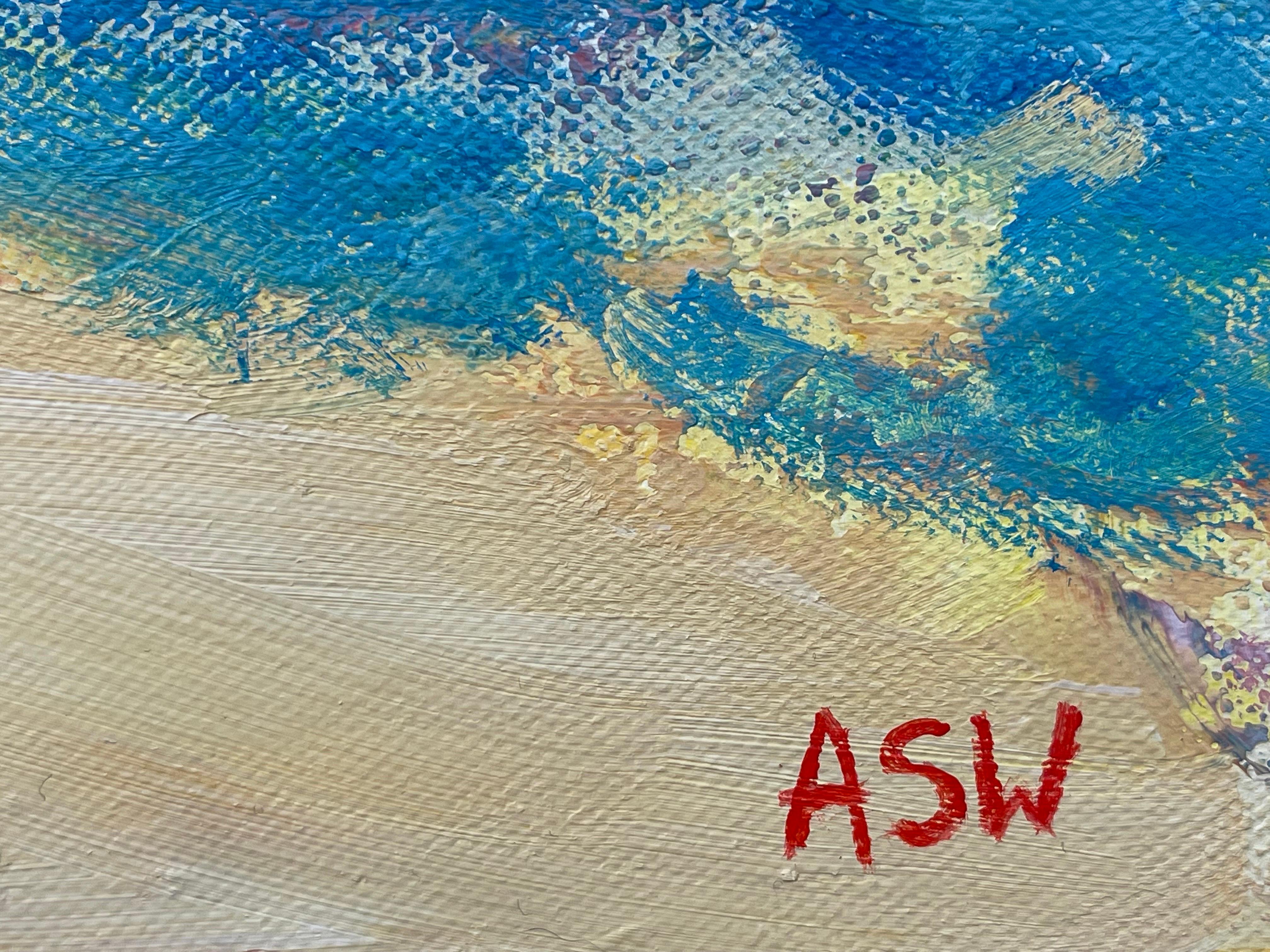Paesaggio astratto impressionista colorato di un artista britannico contemporaneo in vendita 8