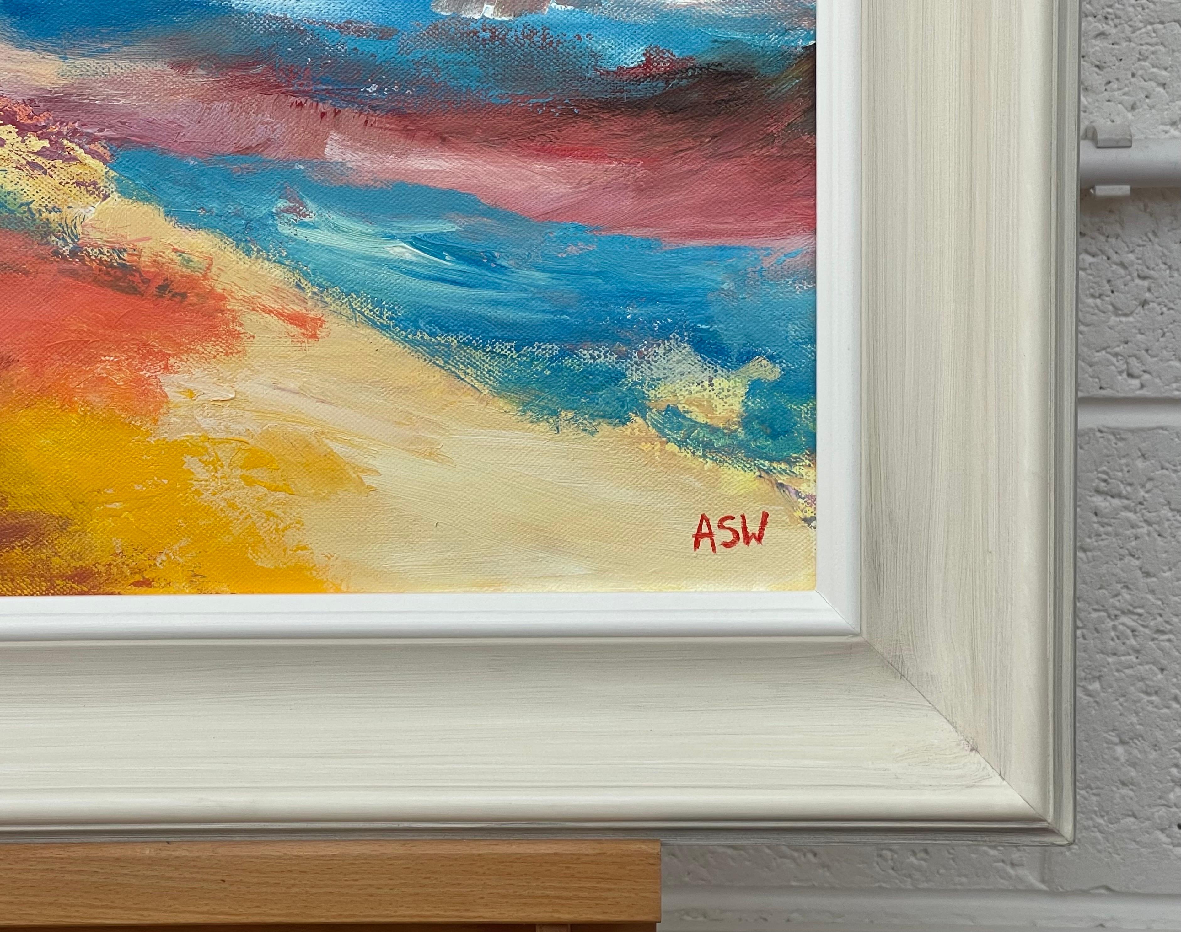 Paesaggio astratto impressionista colorato di un artista britannico contemporaneo in vendita 9
