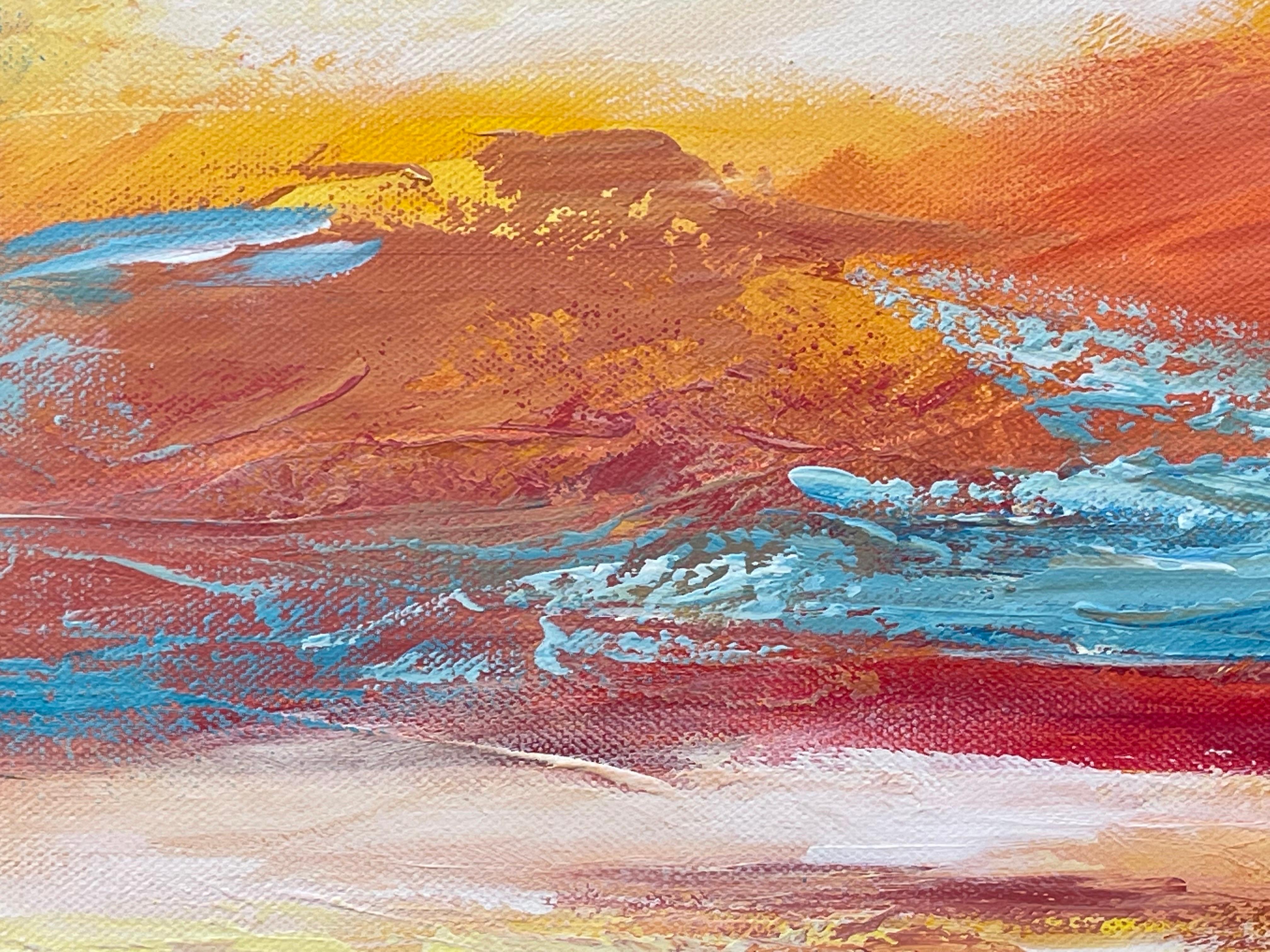 Paesaggio astratto impressionista colorato di un artista britannico contemporaneo in vendita 13