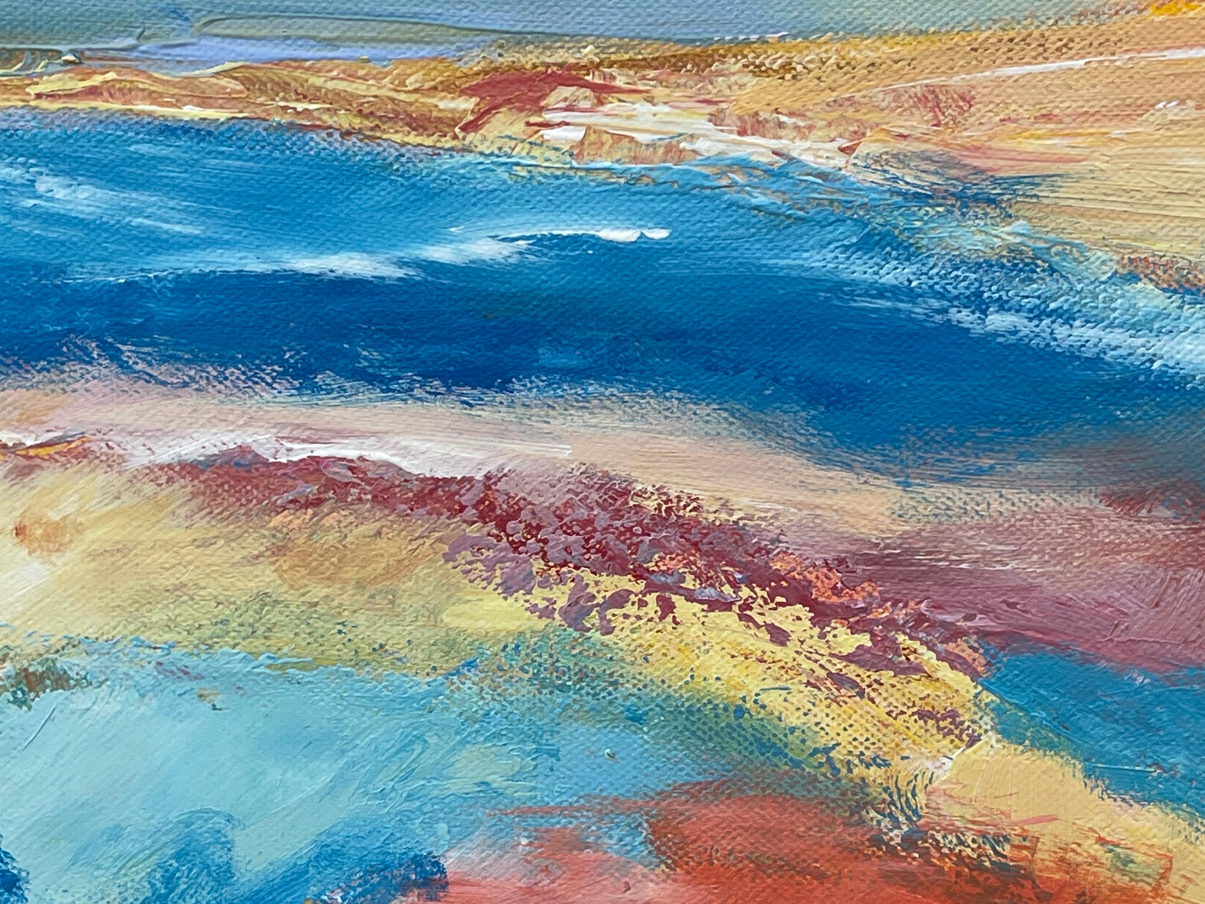 Paesaggio astratto impressionista colorato di un artista britannico contemporaneo in vendita 14