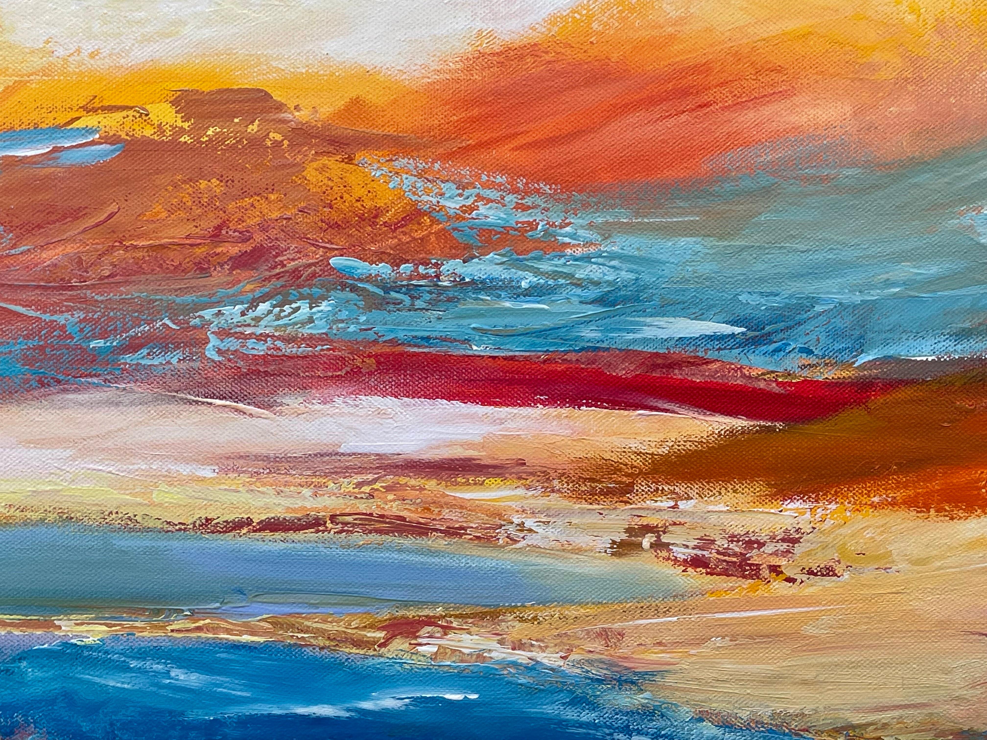 Paesaggio astratto impressionista colorato di un artista britannico contemporaneo in vendita 2