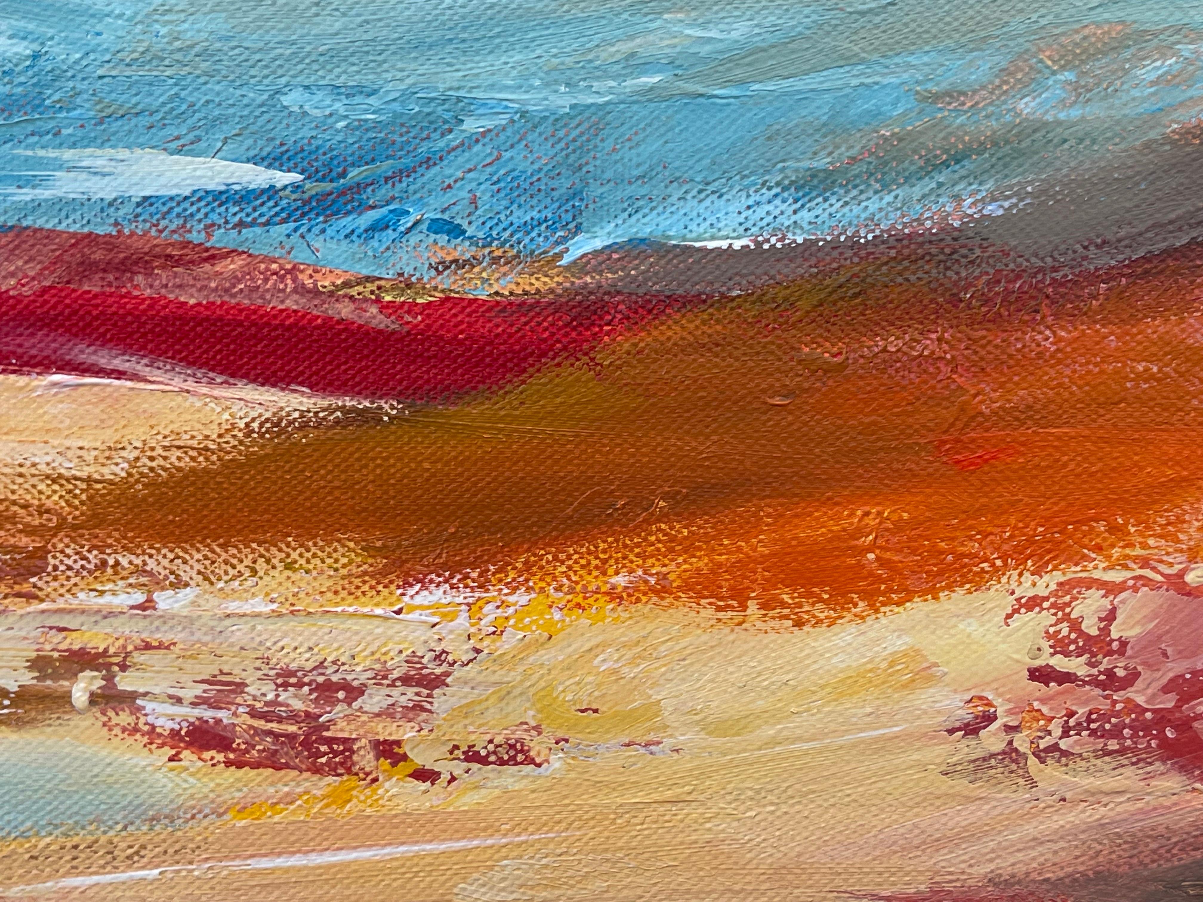 Paesaggio astratto impressionista colorato di un artista britannico contemporaneo in vendita 5