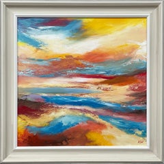 Colourful Impressionist Abstract Landscape by Contemporary British Artist