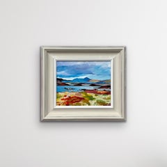 Farbenfrohes Landschaftsgemälde der schottischen Highlands des zeitgenössischen Künstlers