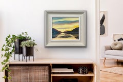 Colorido paisaje de las Tierras Altas de Escocia pintado por un artista contemporáneo