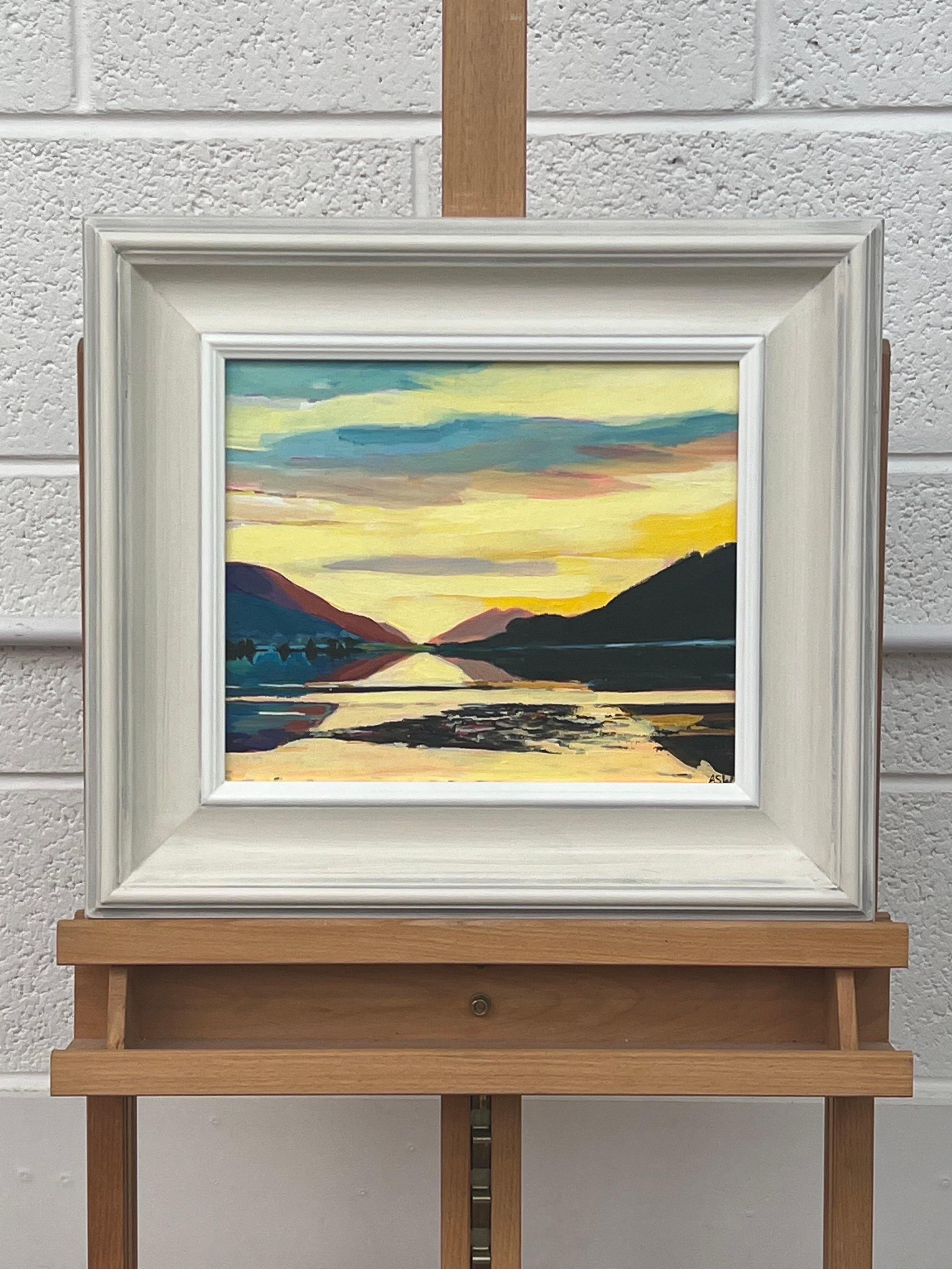 Colourful Landscape Painting of the Scottish Highlands by Contemporary Artist For Sale 4