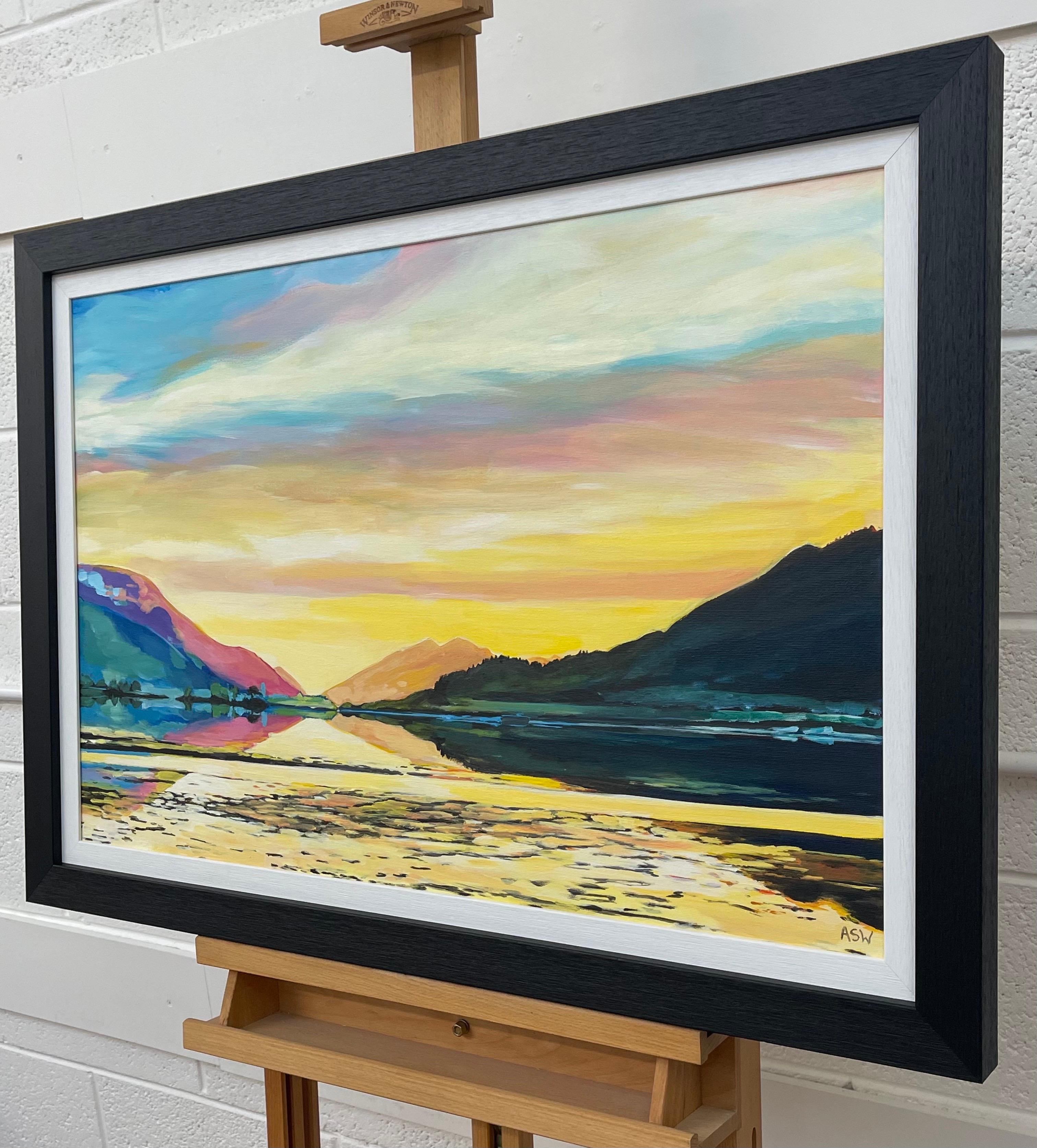 Colourful Landscape Painting of the Scottish Highlands by Contemporary Artist For Sale 1