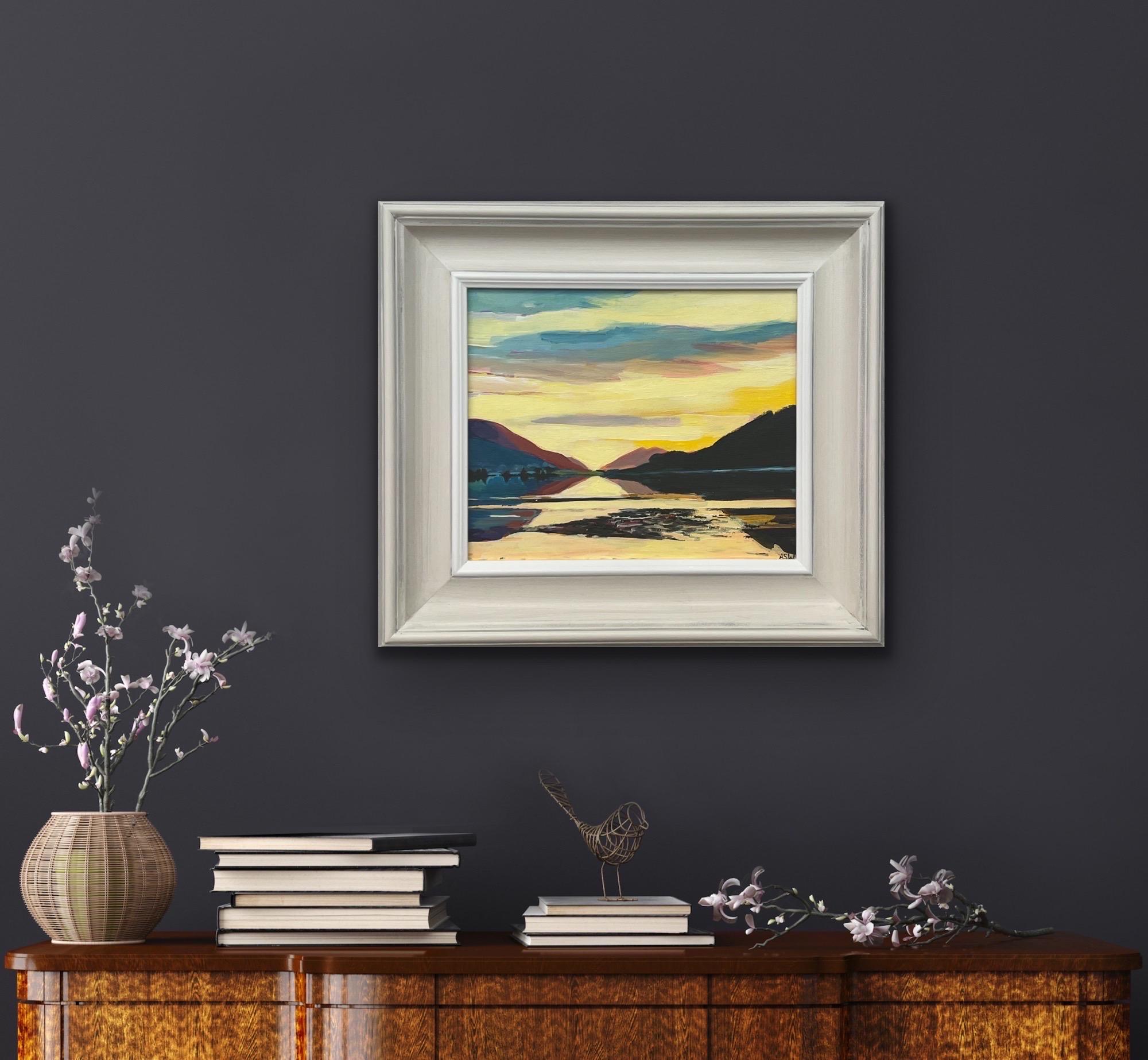 Colourful Landscape Painting of the Scottish Highlands by Contemporary Artist For Sale 1