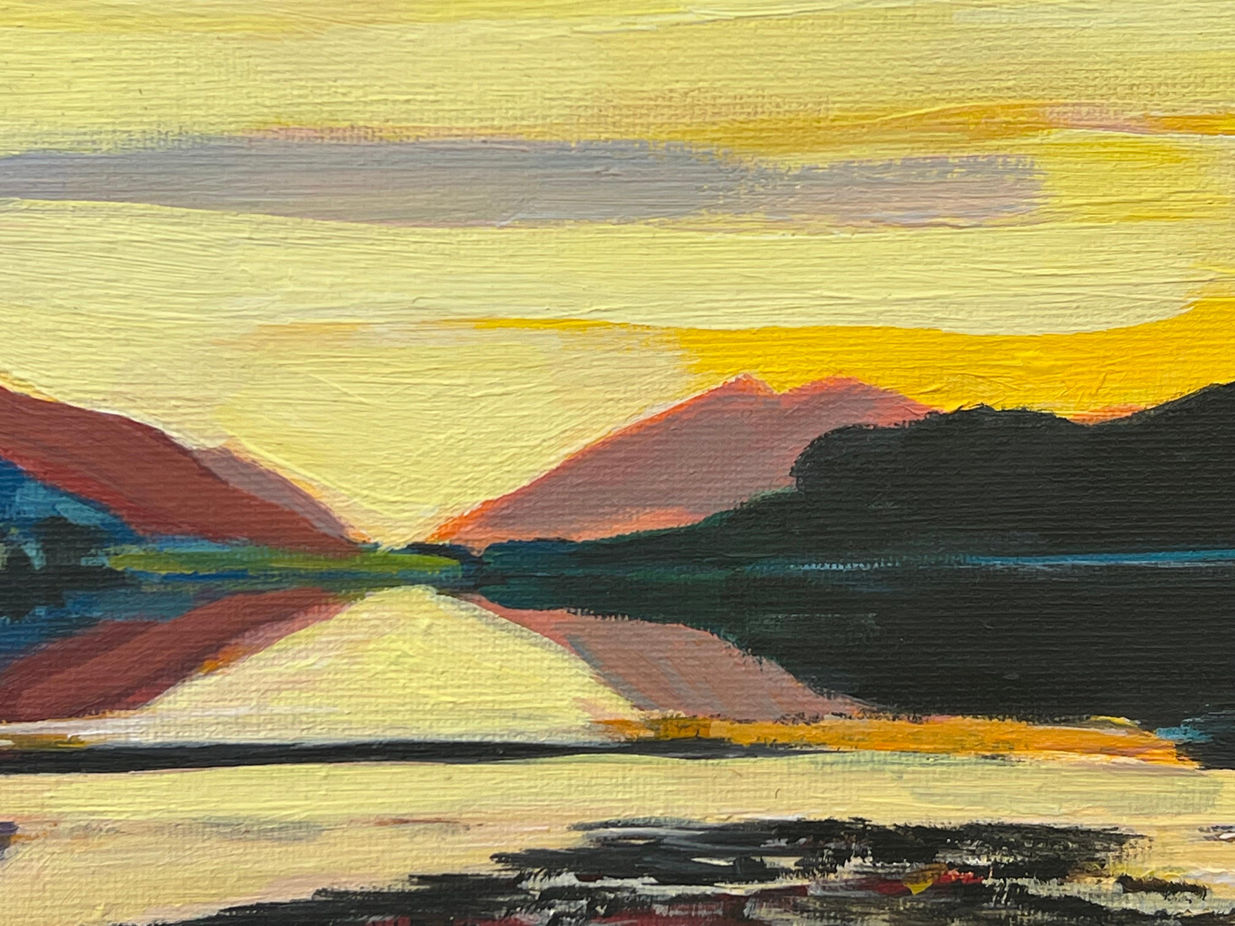 Peinture de paysage colorée des Highlands écossais par un artiste contemporain en vente 5