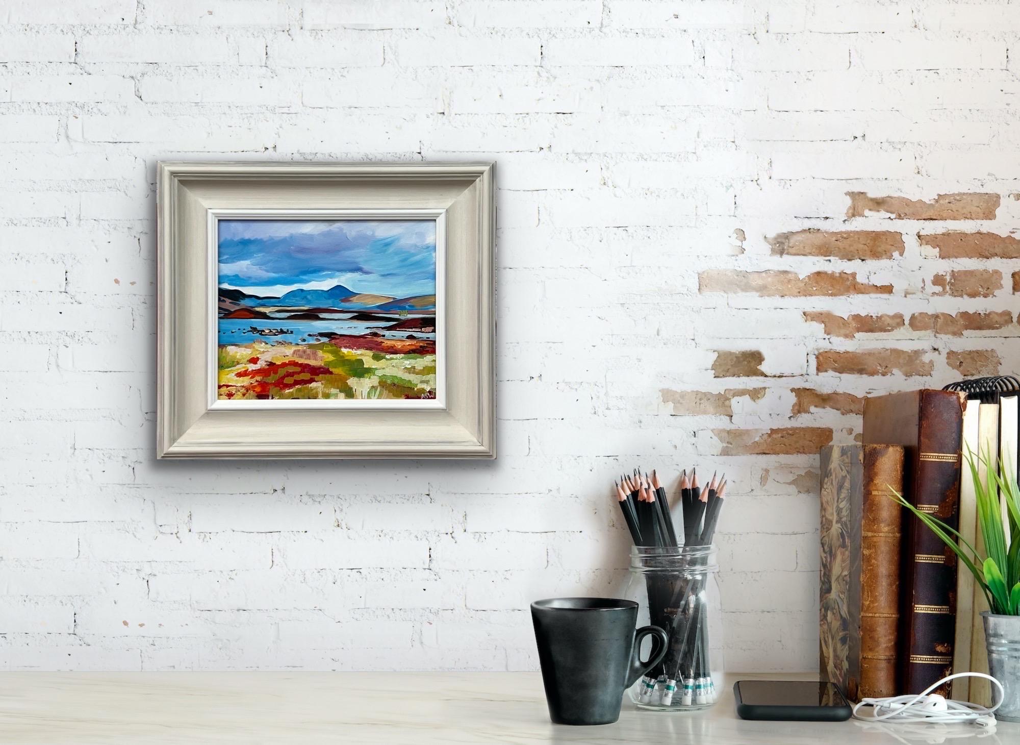 Colourful Landscape Painting of the Scottish Highlands by Contemporary Artist For Sale 1