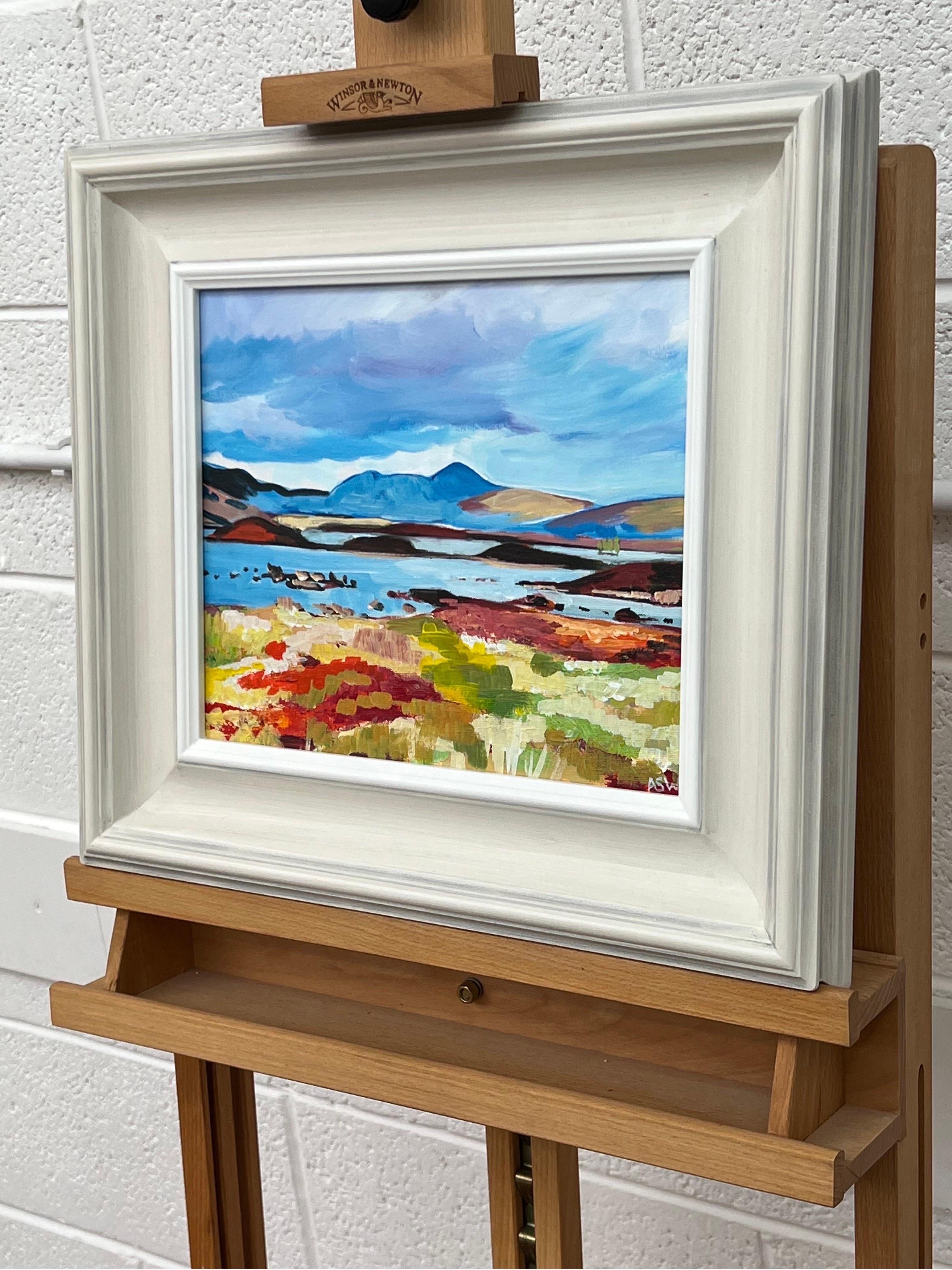 Colourful Landscape Painting of the Scottish Highlands by Contemporary Artist For Sale 4