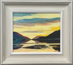 Peinture de paysage colorée des Highlands écossais par un artiste contemporain