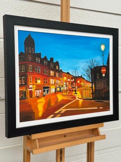 Peinture de paysage urbain coloré de la ville d'Accrington dans le nord de l'Angleterre