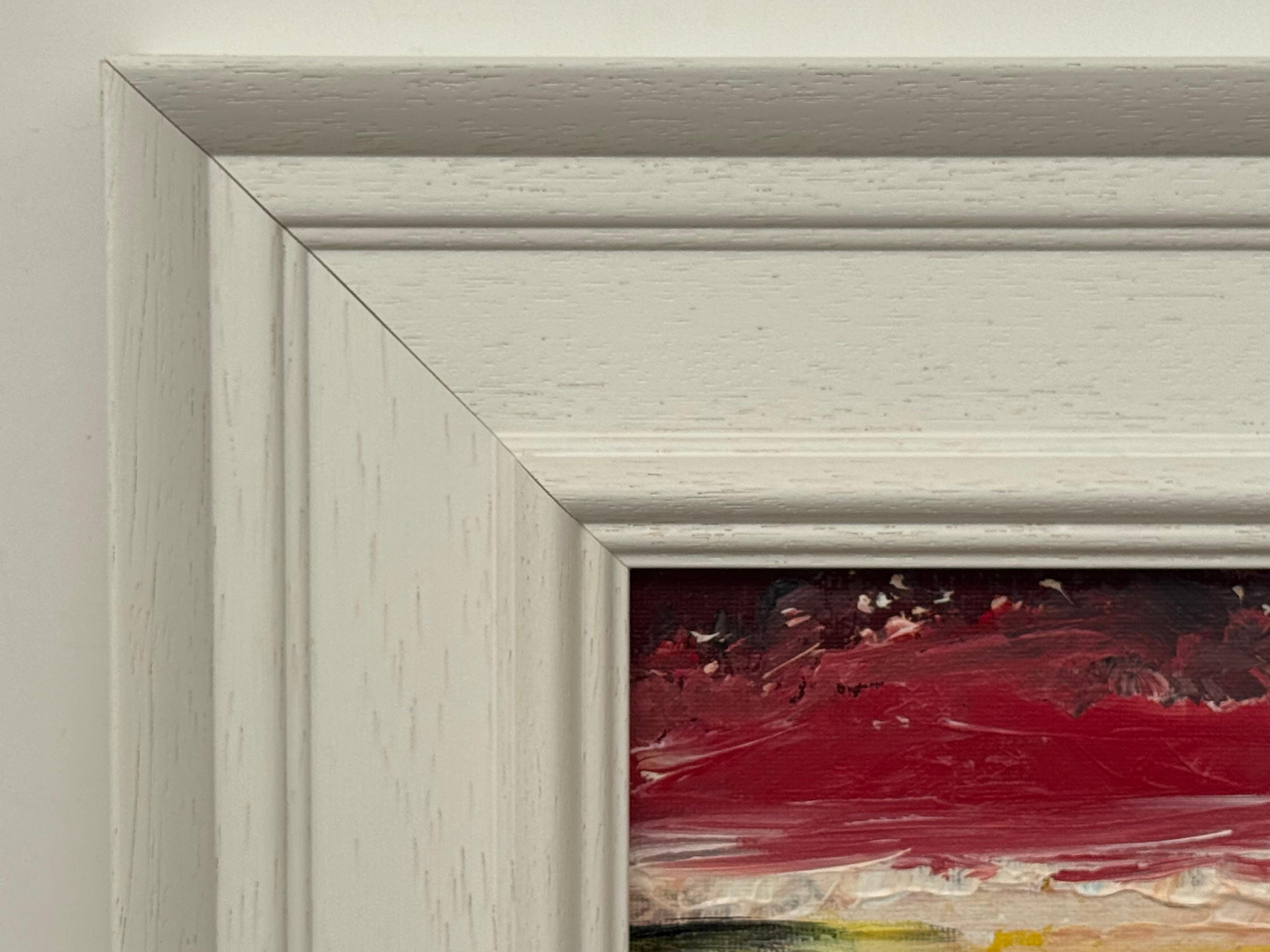 Afterglow carmesí Estudio artístico de paisaje abstracto en miniatura por un artista contemporáneo en venta 8
