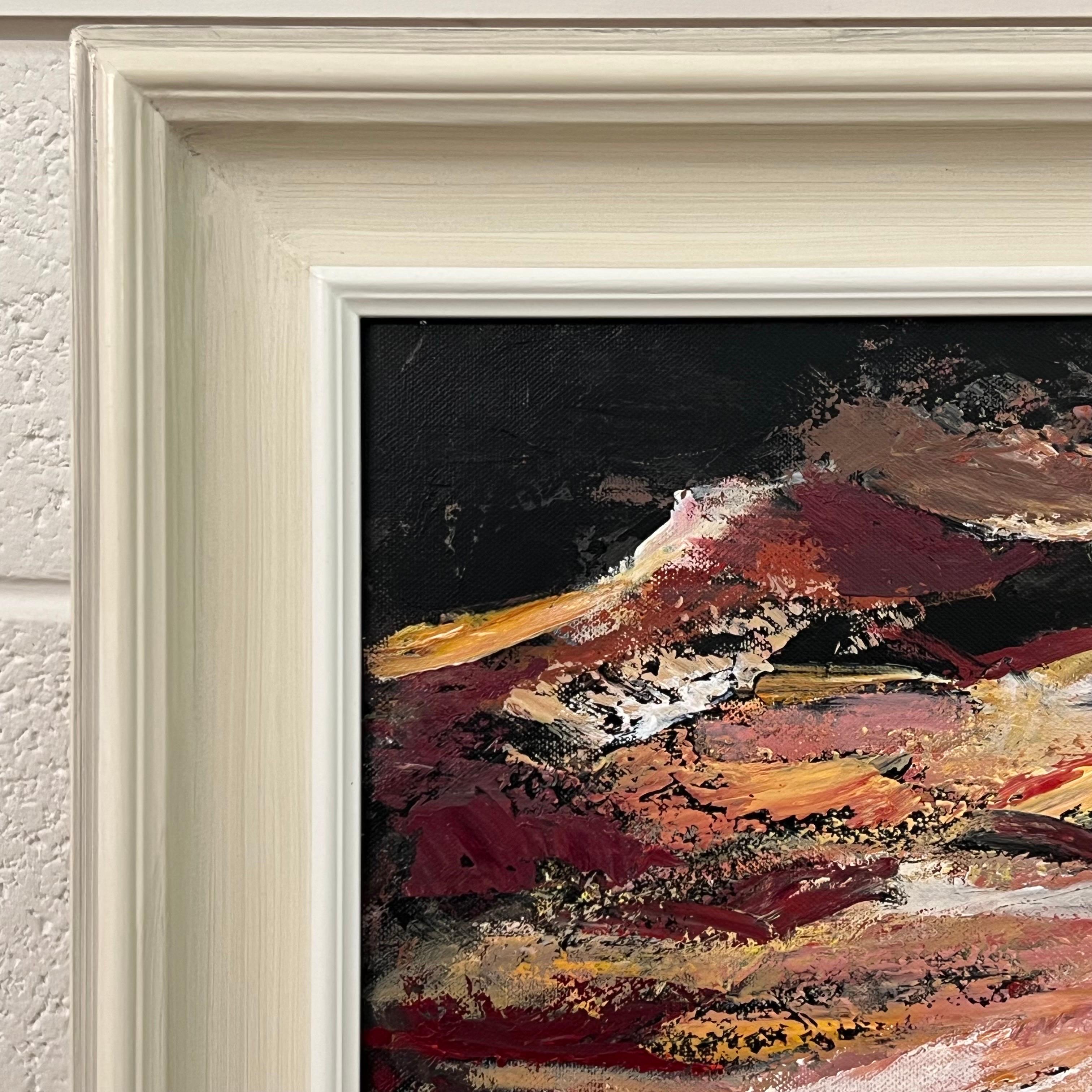 Paysage abstrait impressionniste foncé d'un artiste britannique contemporain en vente 8