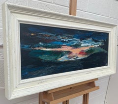 Dark Panoramic Expressive Abstract Mountain Landscape Contemporary British Art