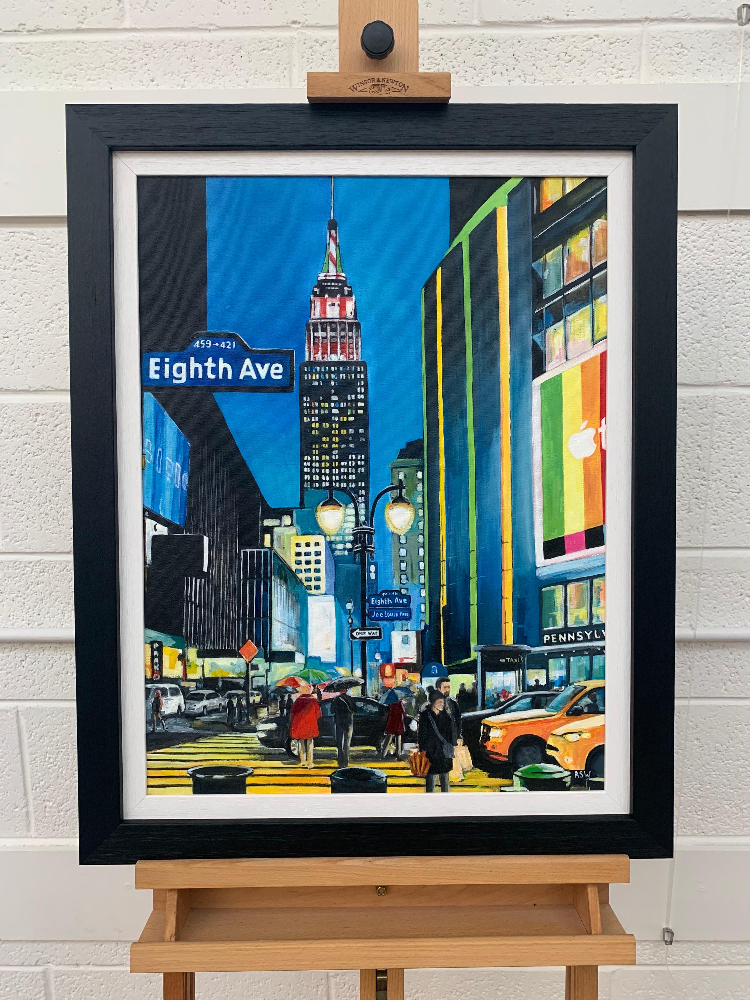 Empire State Building Eighth Avenue New York City von der zeitgenössischen britischen Künstlerin Angela Wakefield. Dies ist ein wichtiges Werk aus ihrer New Yorker Serie.

Kunst misst 18 x 24 Zoll
Rahmen misst 23 x 29 Zoll

Wakefields Werk ist eine