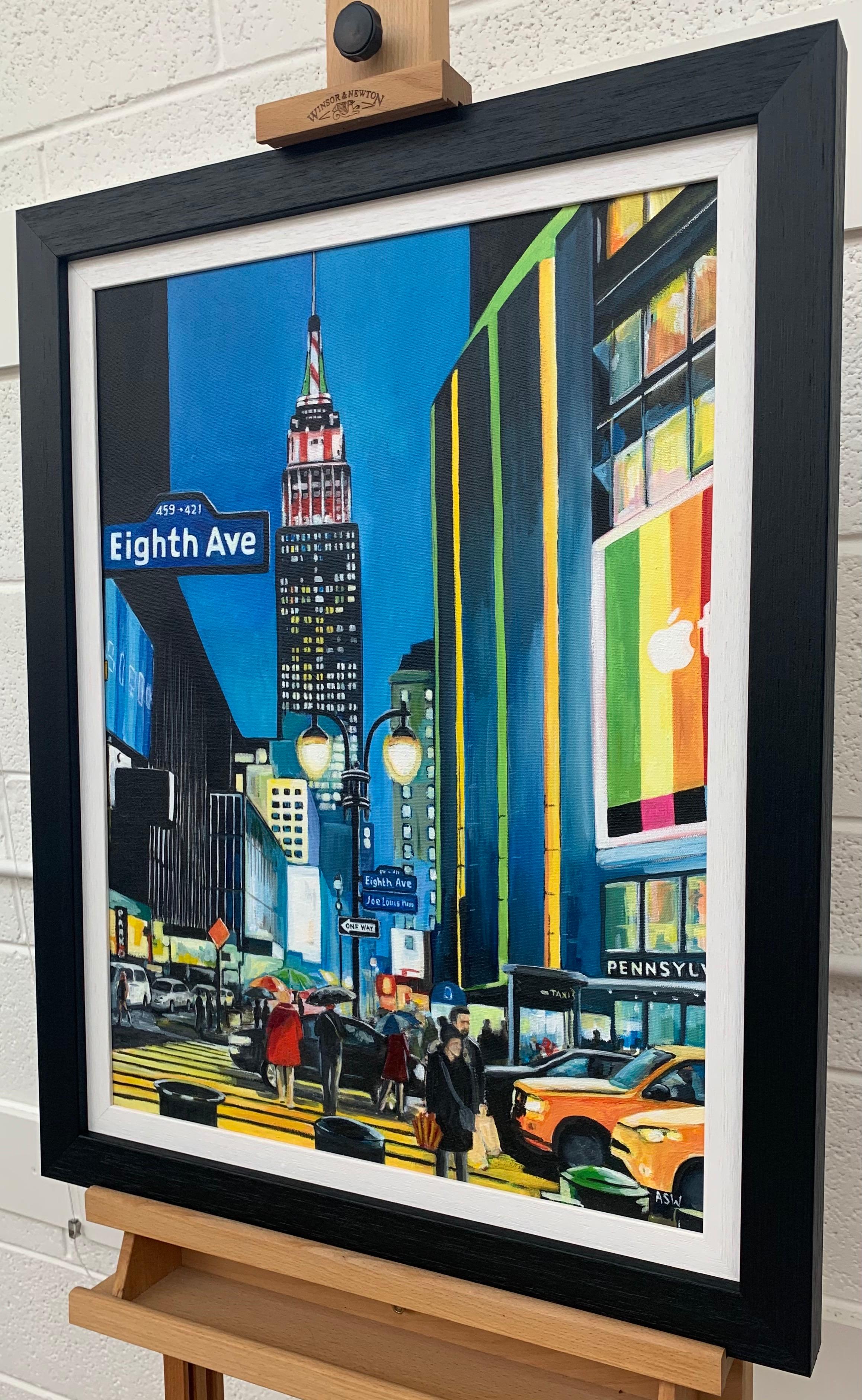 Empire State Building Eighth Avenue New York City par l'artiste britannique contemporain en vente 1