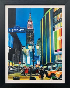 Empire State Building Eighth Avenue New York City by Contemporary British Artist