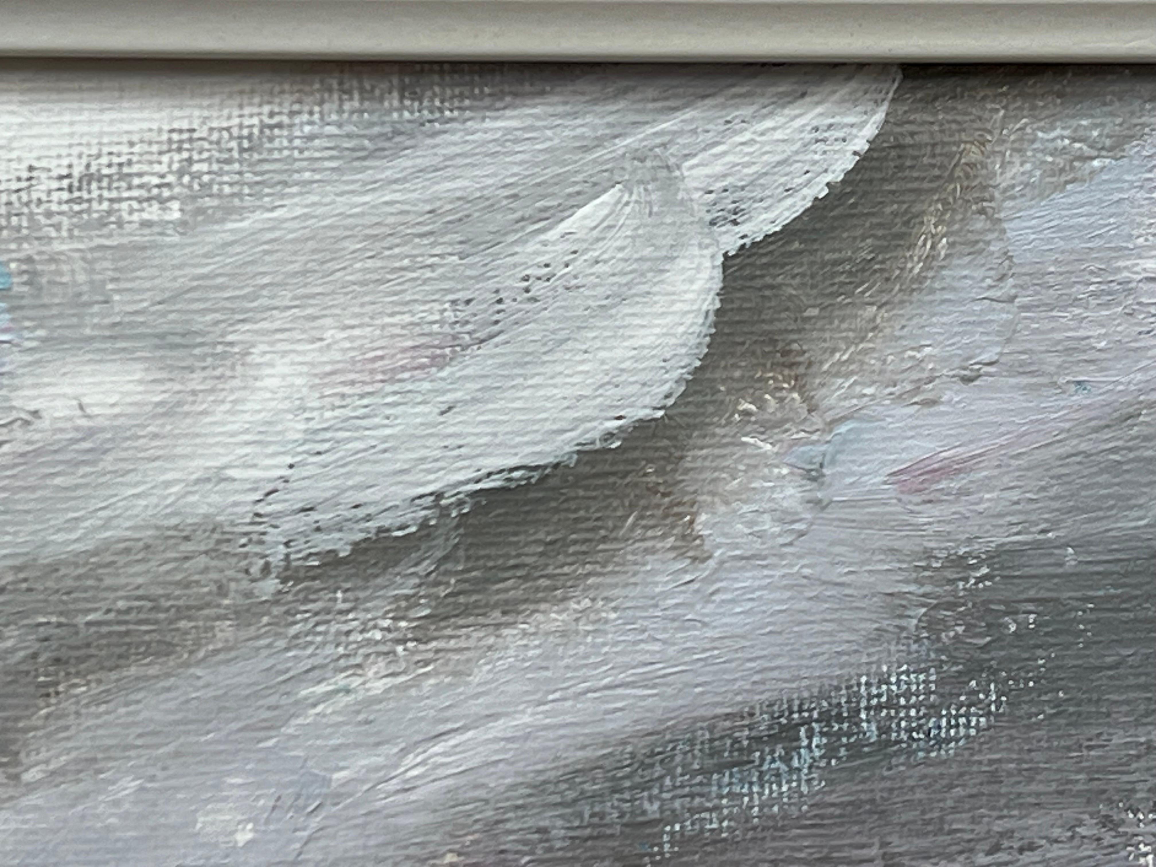 Ethereal Horizon - Paesaggio marino astratto e onirico di un artista contemporaneo in vendita 6