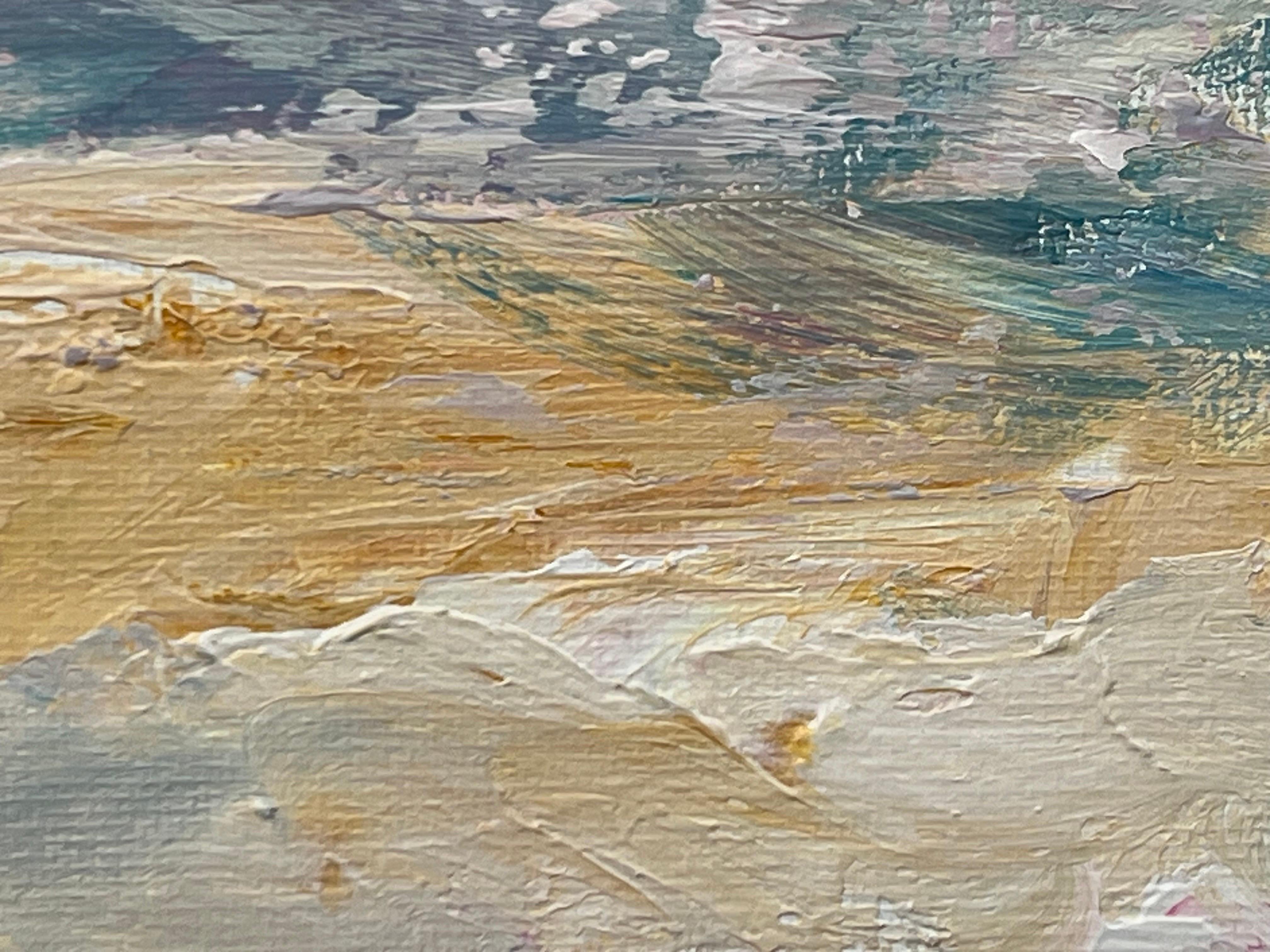 Ethereal Horizon - Paesaggio marino astratto e onirico di un artista contemporaneo in vendita 7