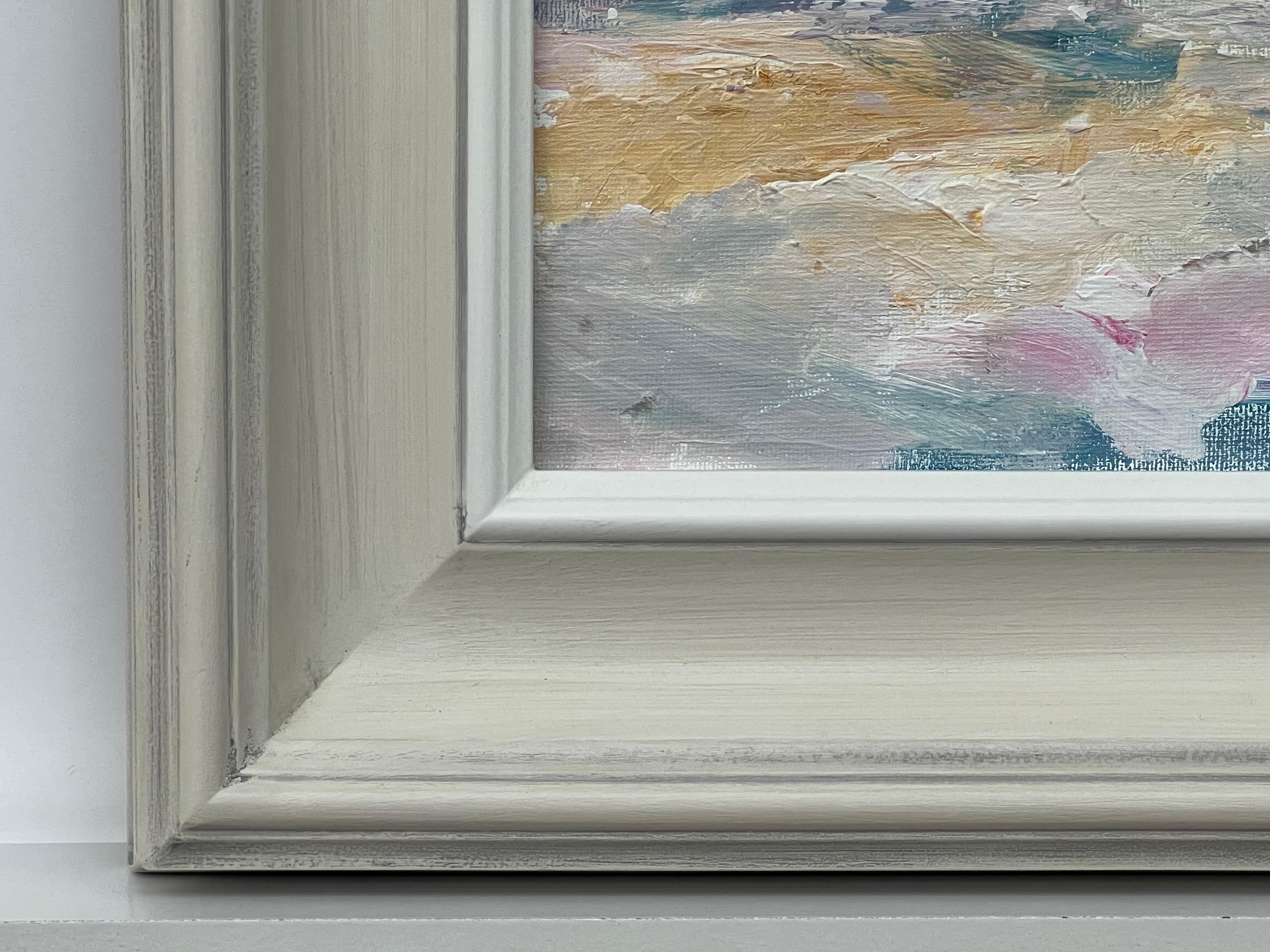 Ethereal Horizon - Paesaggio marino astratto e onirico di un artista contemporaneo in vendita 3