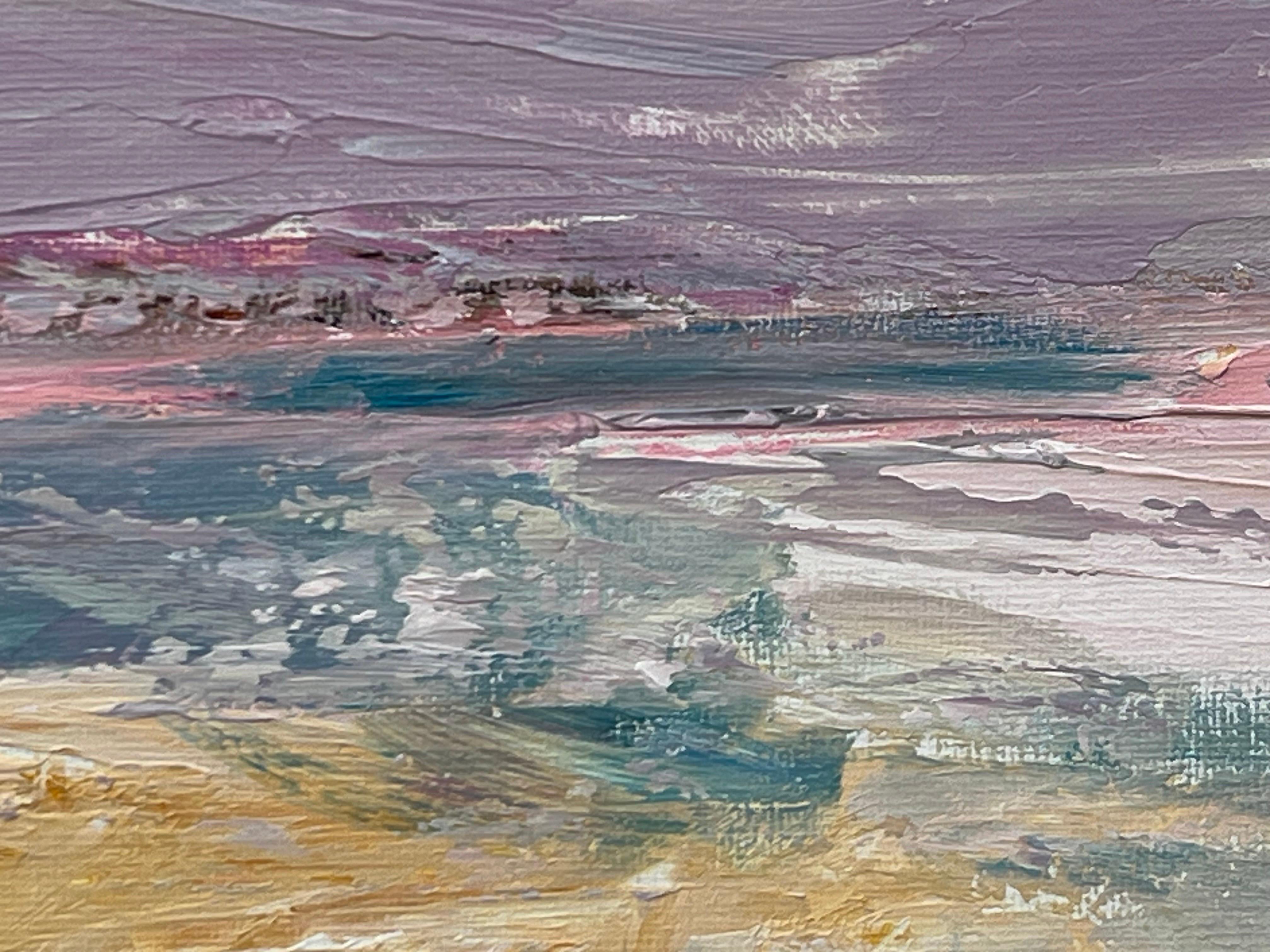 Ethereal Horizon - Paesaggio marino astratto e onirico di un artista contemporaneo in vendita 4