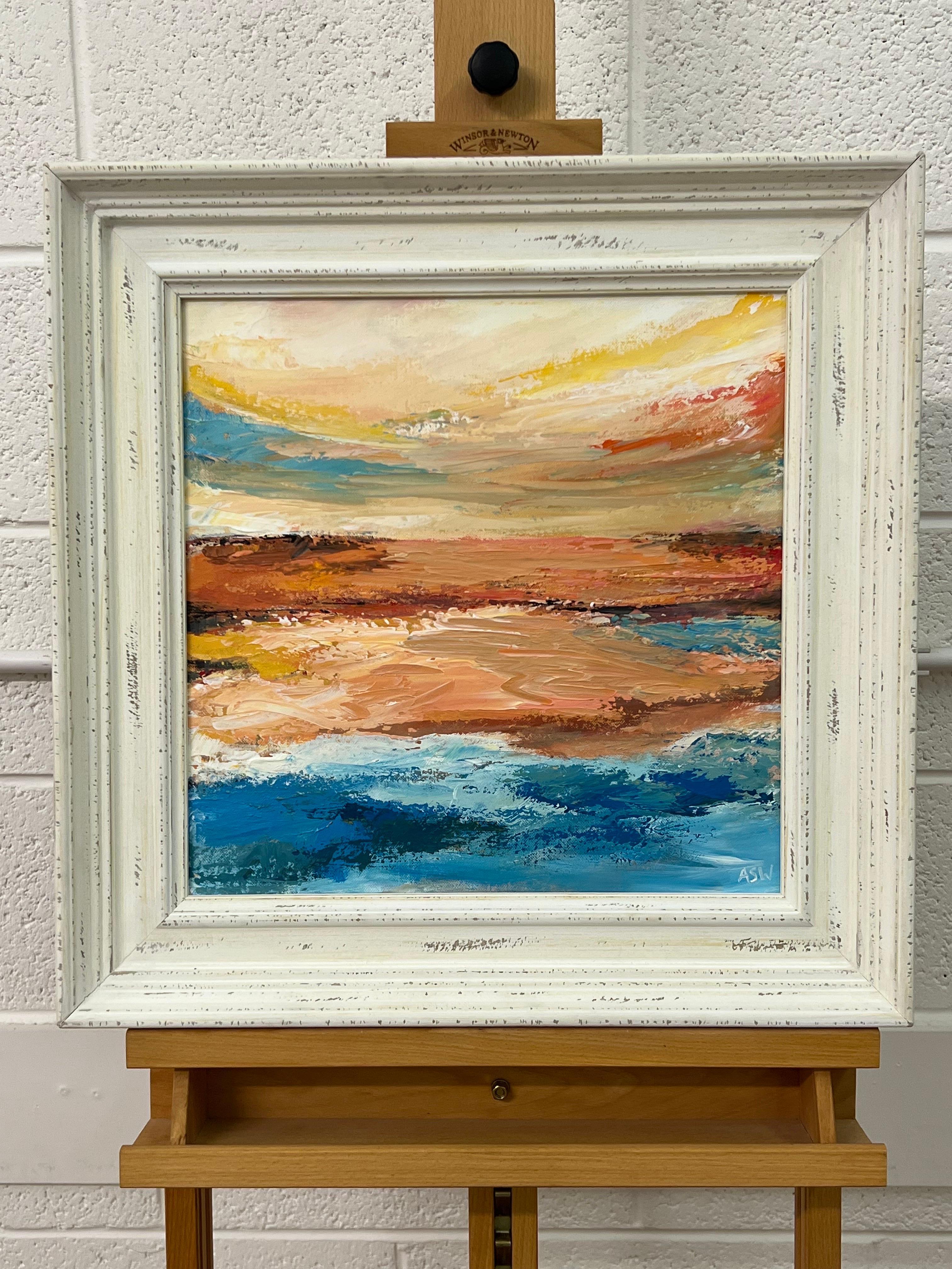 Pittura astratta espressiva di paesaggio marino di un artista britannico contemporaneo in vendita 8